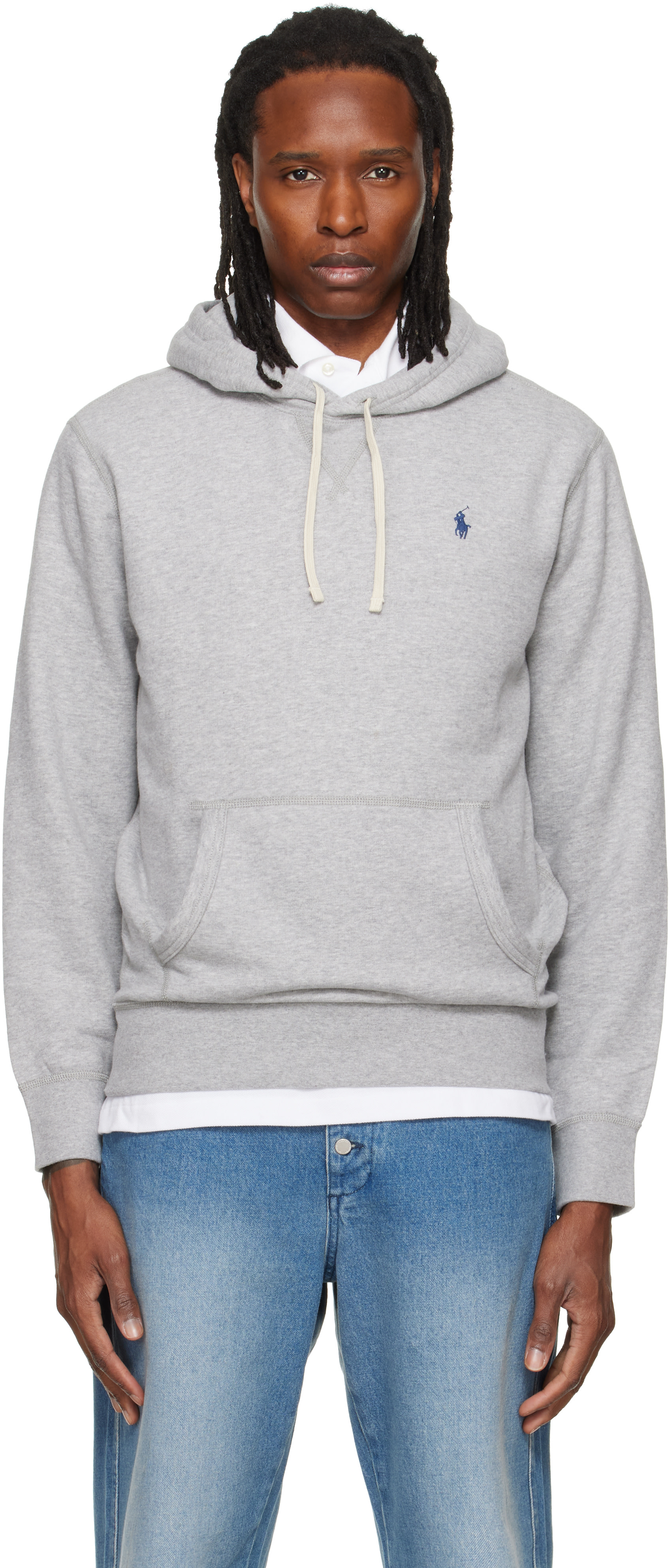 Polo Ralph Lauren: Gray 'The RL Fleece' Hoodie | SSENSE