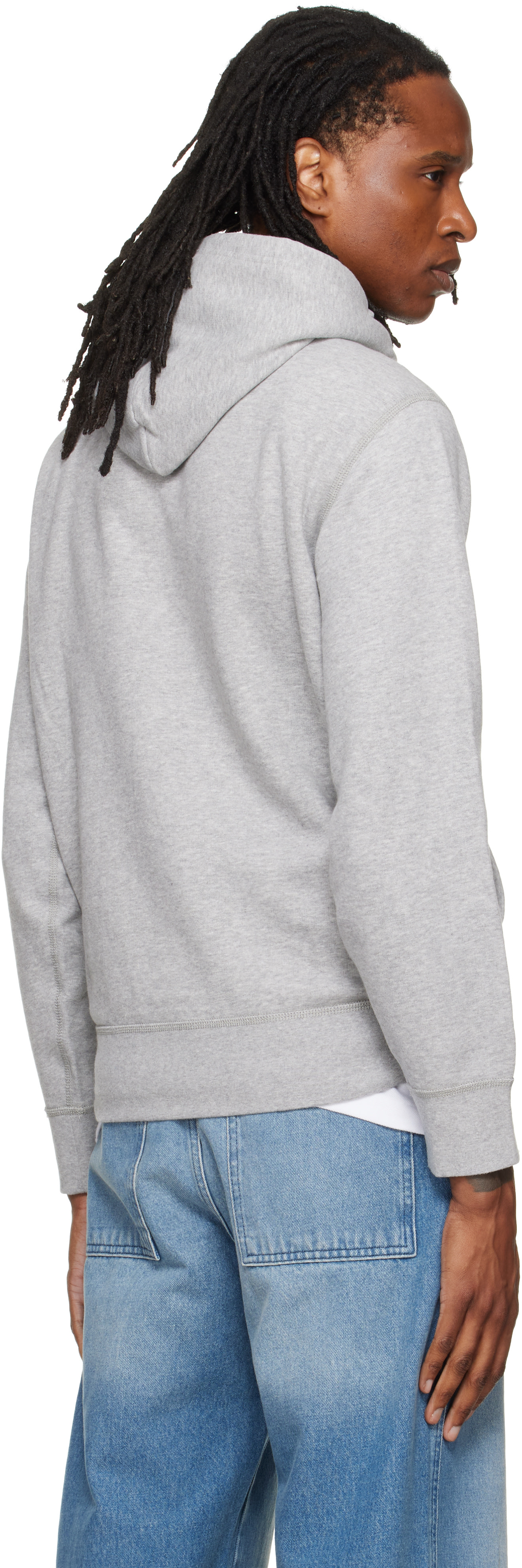 Polo Ralph Lauren - Pull à capuche gris en molleton à logo