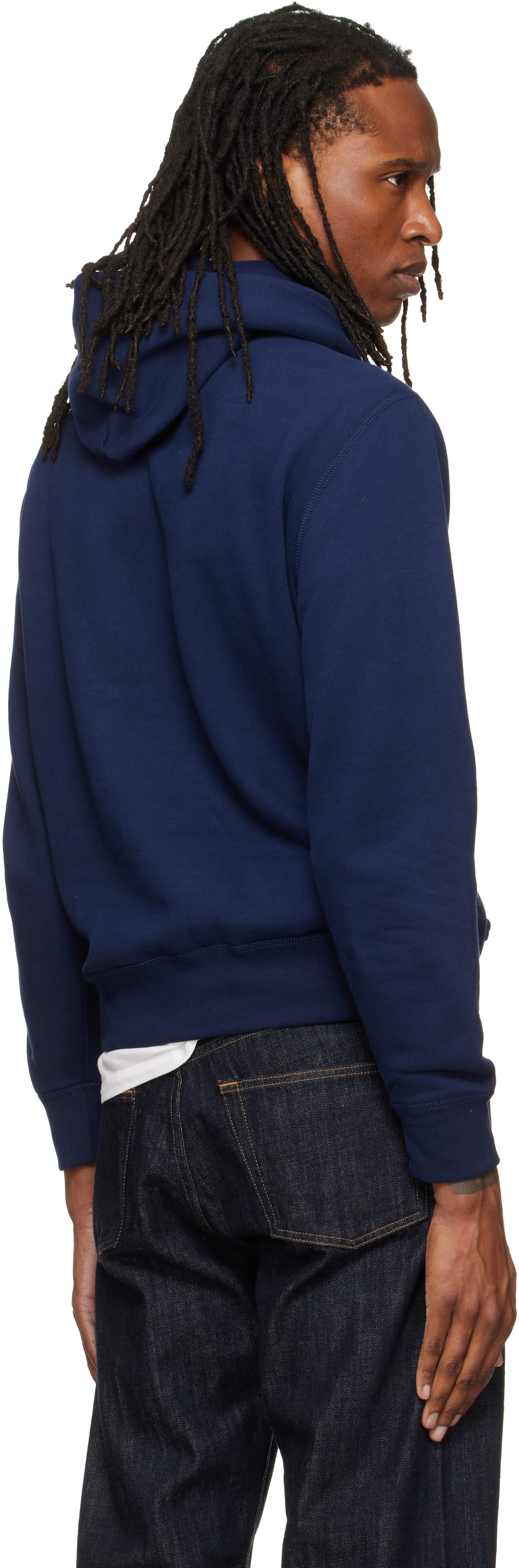 Polo Ralph Lauren: ネイビー 'The RL Fleece' フーディ | SSENSE 日本