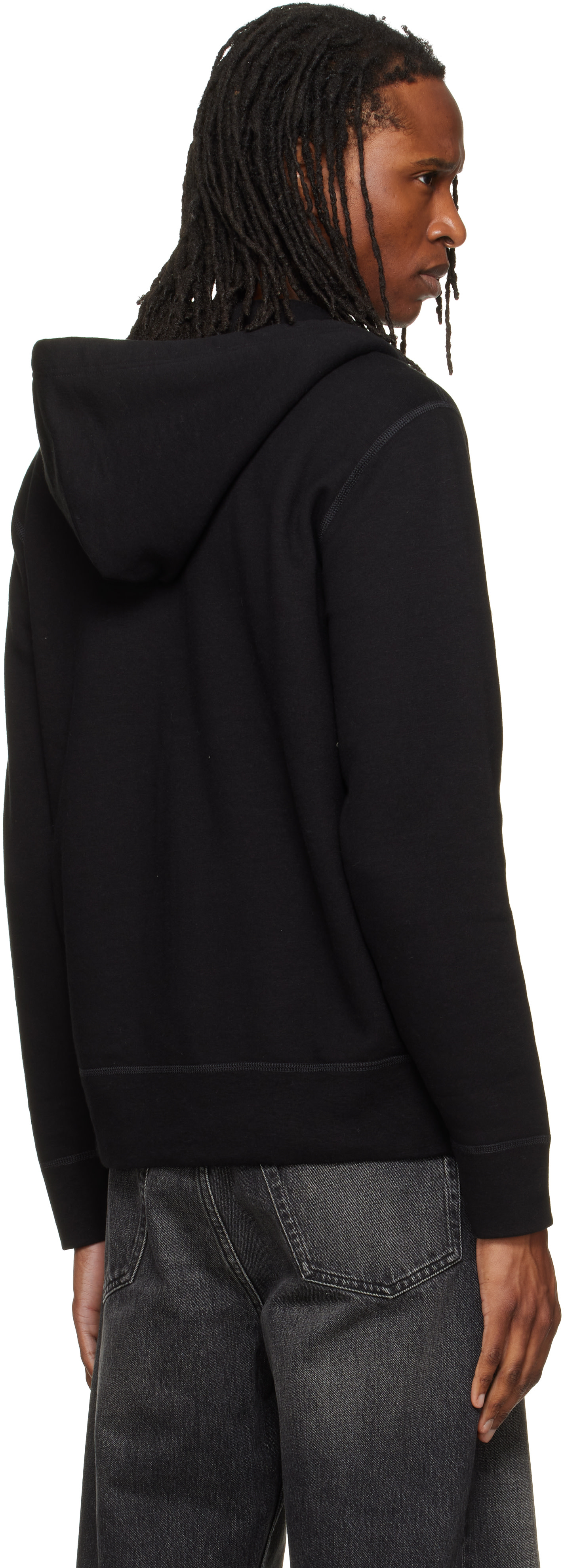 Polo Ralph Lauren: Black Fleece Full-Zip Hoodie | SSENSE