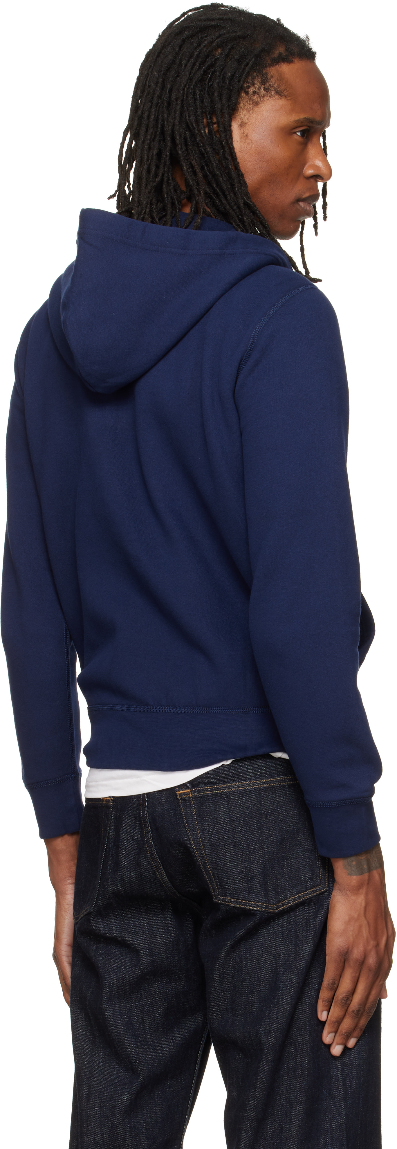 け*ん様 Polo Ralph Lauren ネイビー フルジップフーディ L Polo Ralph Lauren: ネイビー フリース フルジップ フーディ | SSENSE 日本