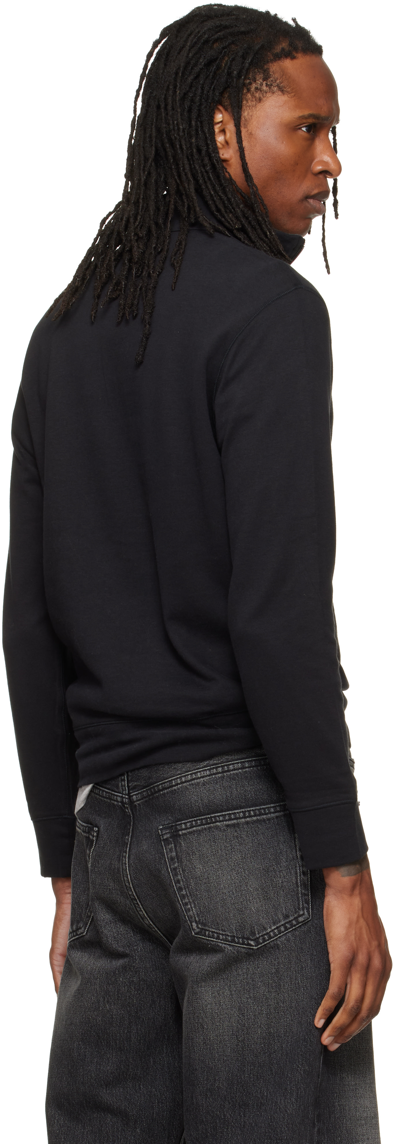 Polo Ralph Lauren: ブラック Luxury Jersey ハーフジッププルオーバー