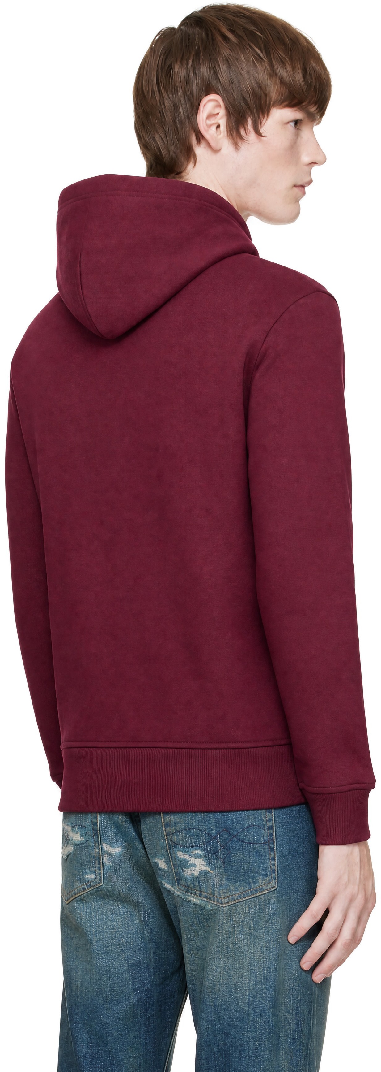 Polo Ralph Lauren - Pull à capuche bourgogne en molleton à logo