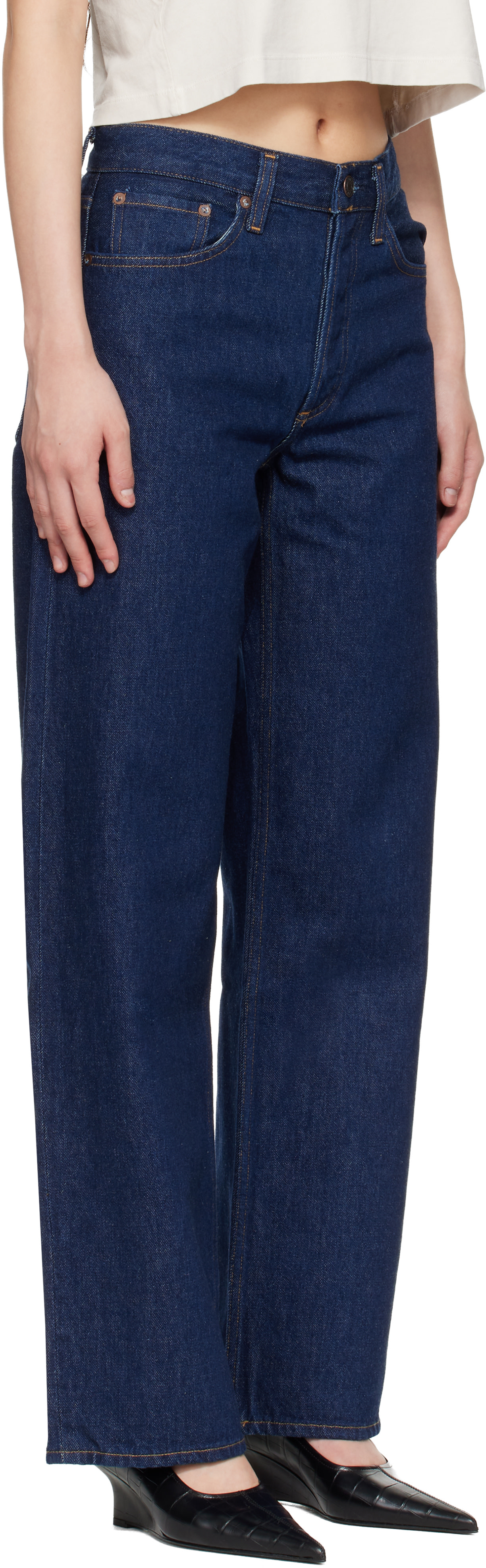 AGOLDE - Jean Arc 32" bleu marine
