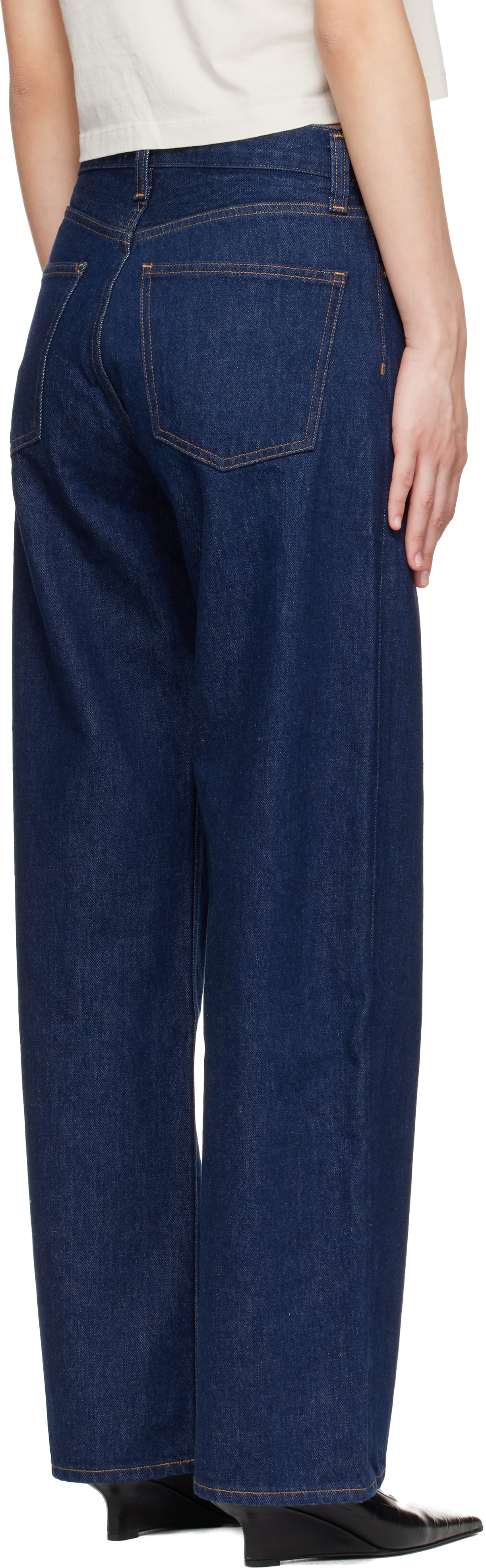 AGOLDE - Jean Arc 32" bleu marine