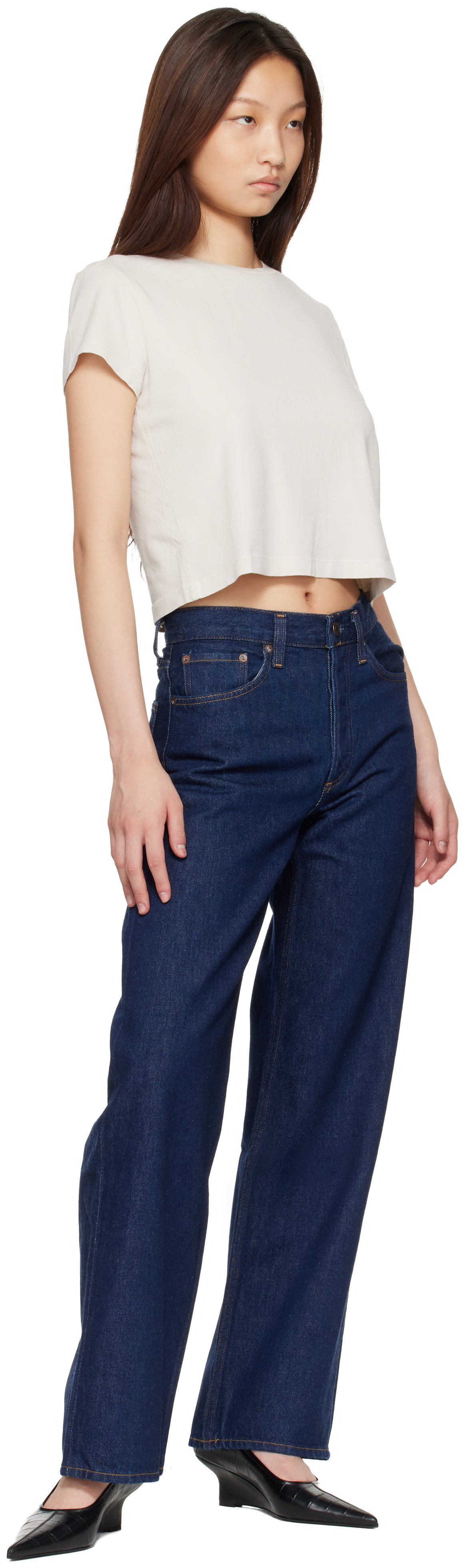 AGOLDE - Jean Arc 32" bleu marine
