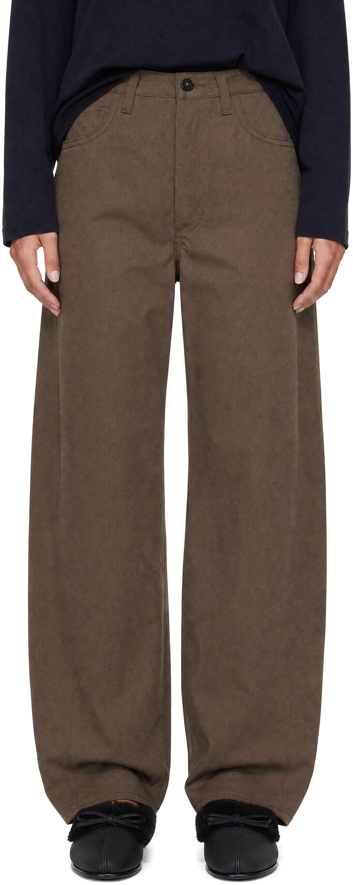 AGOLDE - Pantalon Luna taupe