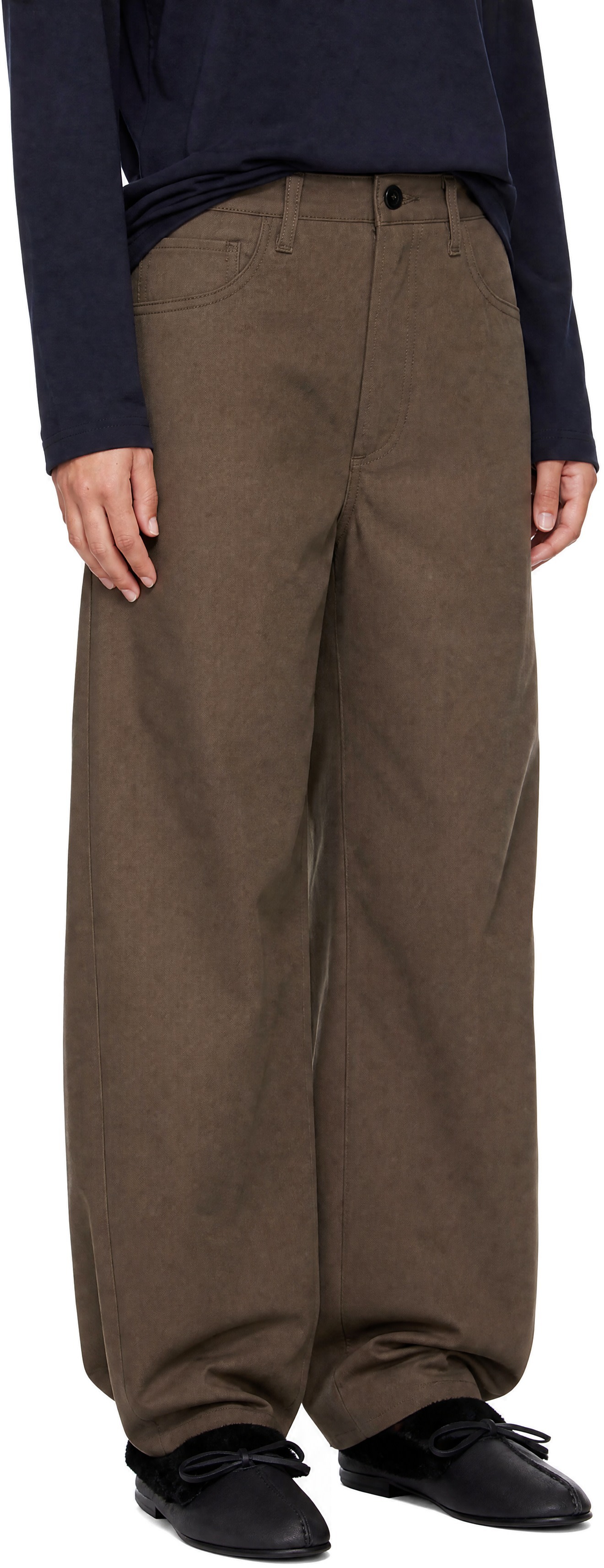 AGOLDE - Pantalon Luna taupe