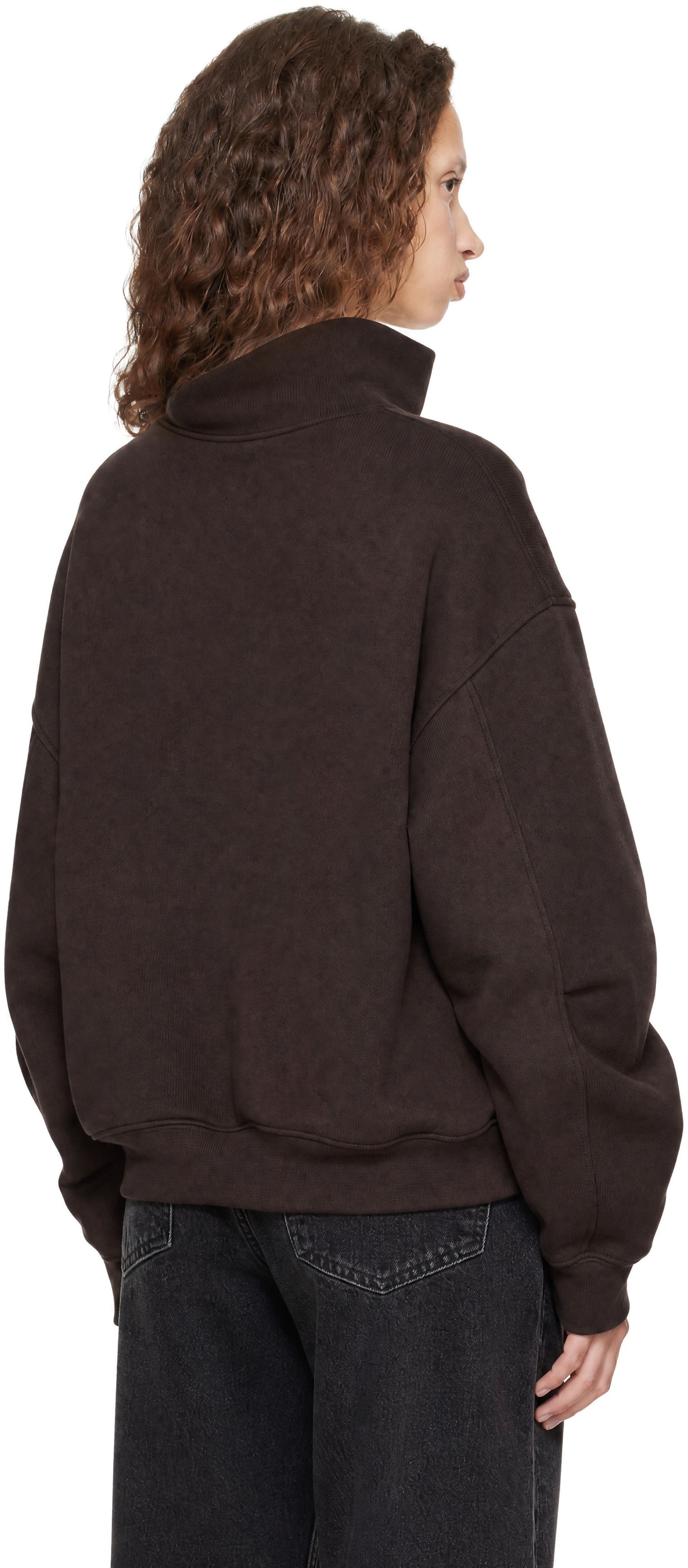 AGOLDE - Pull molletonné Jenning brun