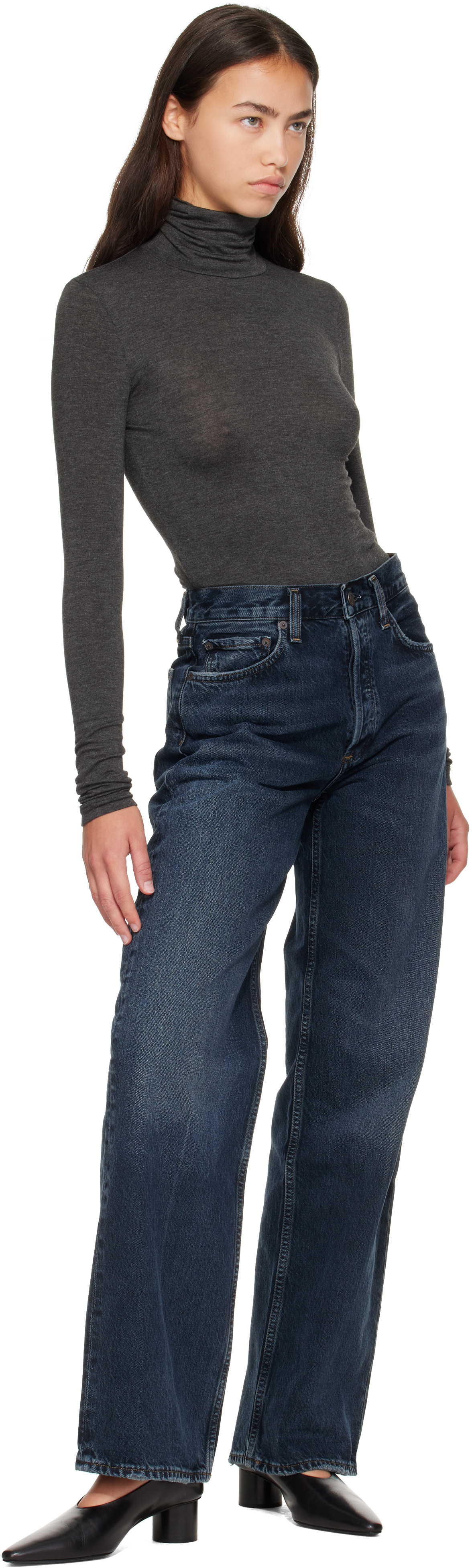AGOLDE - Gray Pascale Turtleneck
