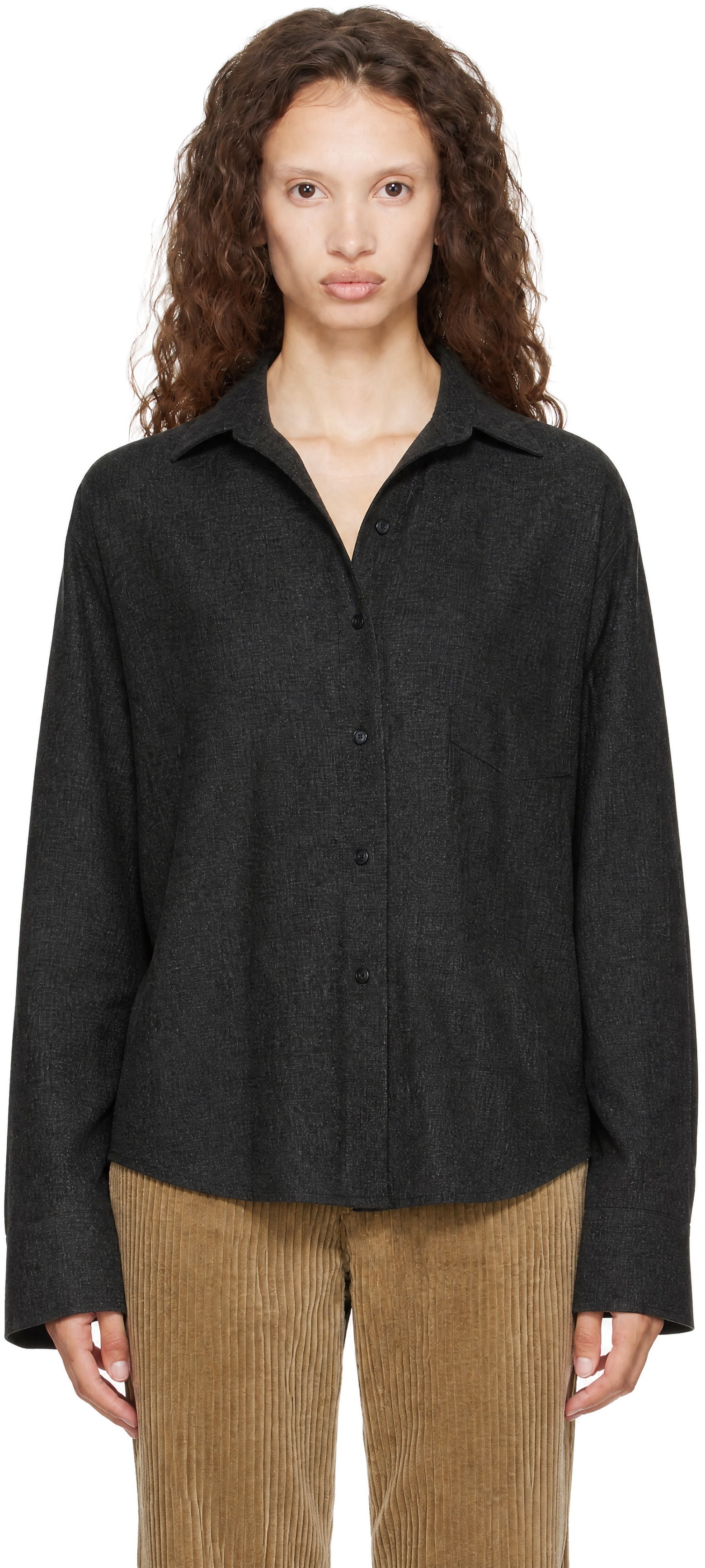 AGOLDE - Gray Aris Wool Shirt