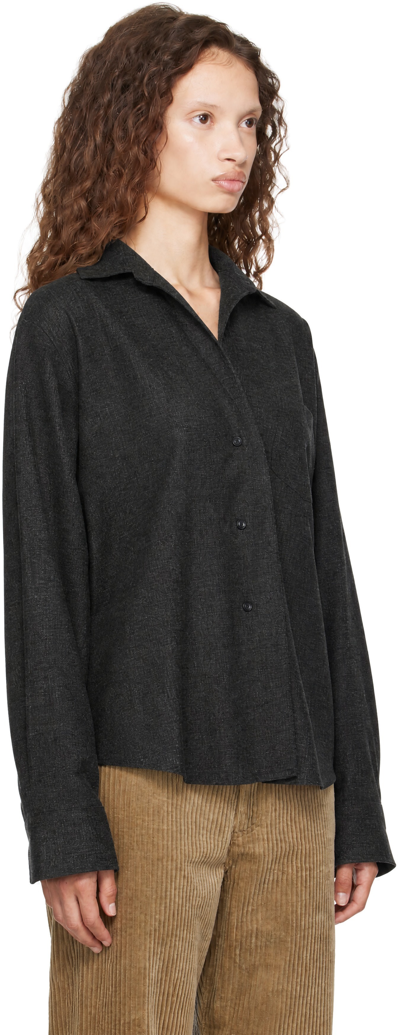 AGOLDE - Gray Aris Wool Shirt