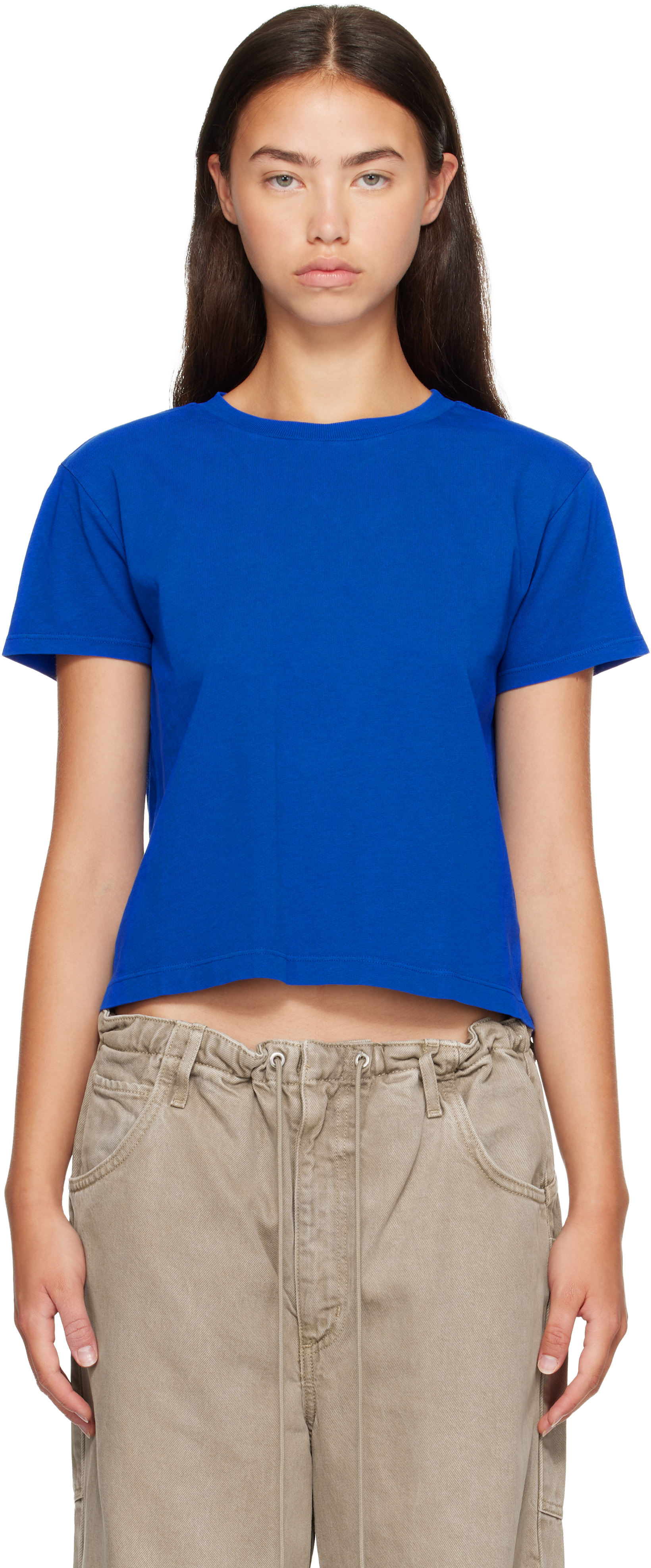 AGOLDE - Blue Adine Shrunken T-shirt