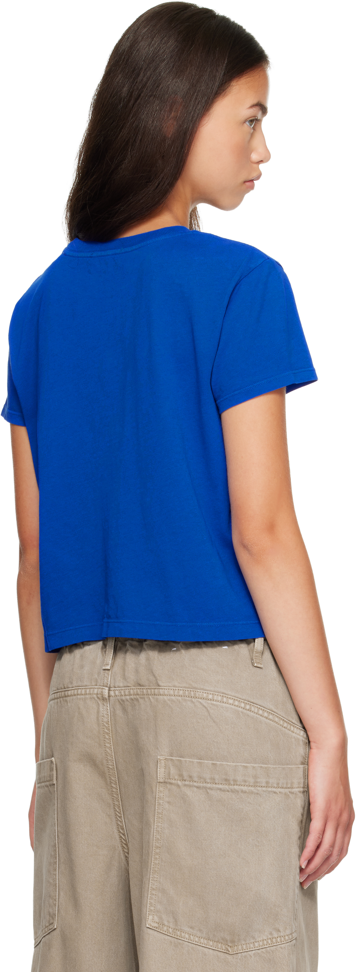 AGOLDE - Blue Adine Shrunken T-shirt