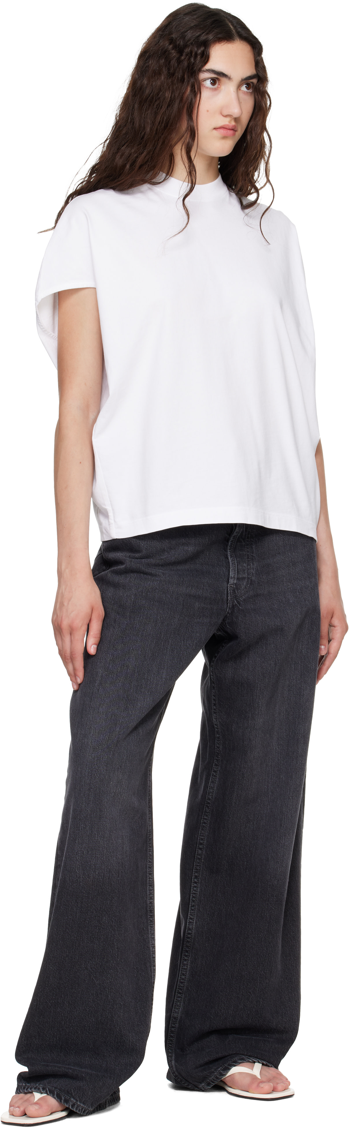 AGOLDE - T-shirt Souline blanc