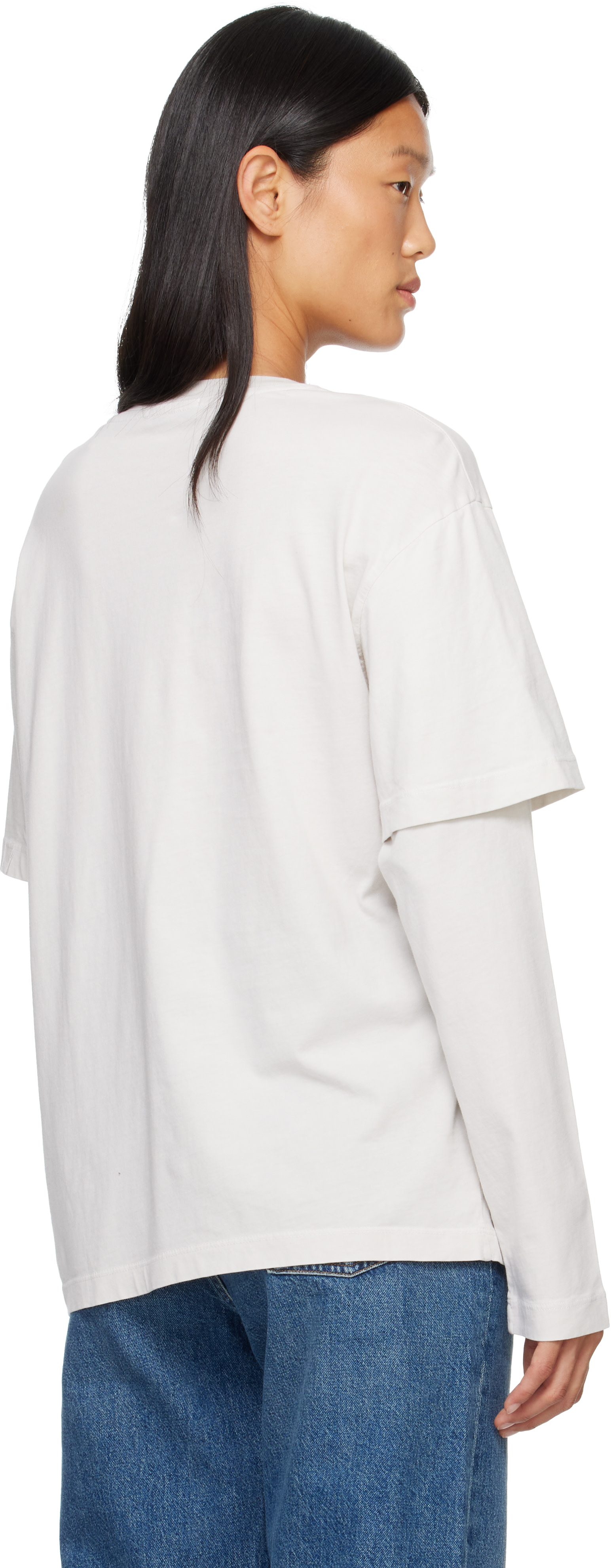 AGOLDE - T-shirt Lois blanc cassé