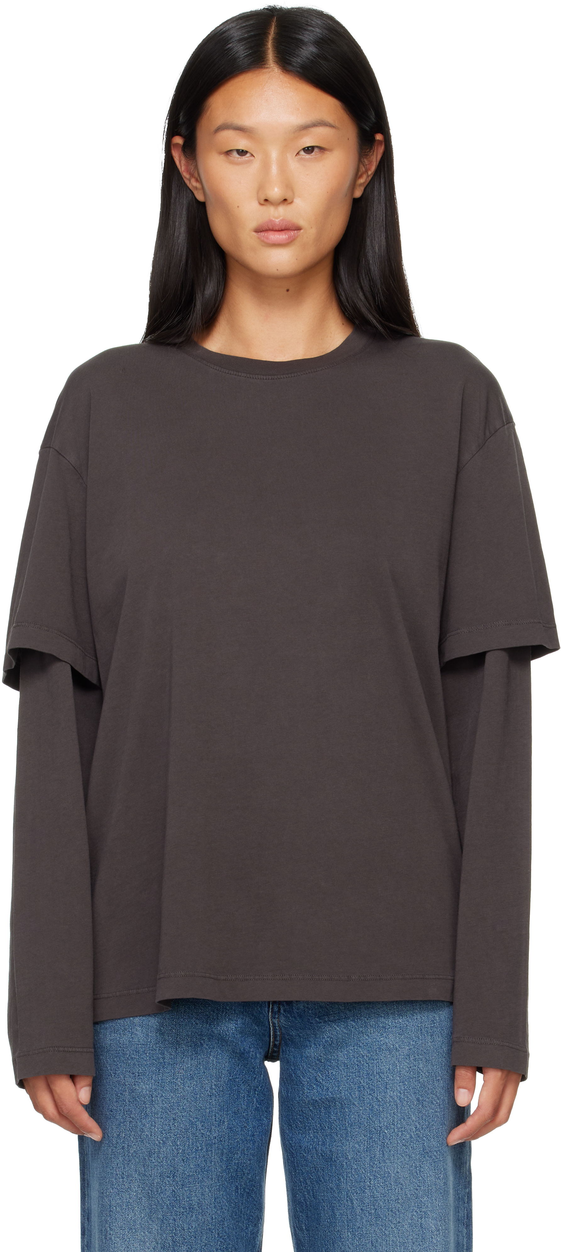 AGOLDE - T-shirt Lois brun