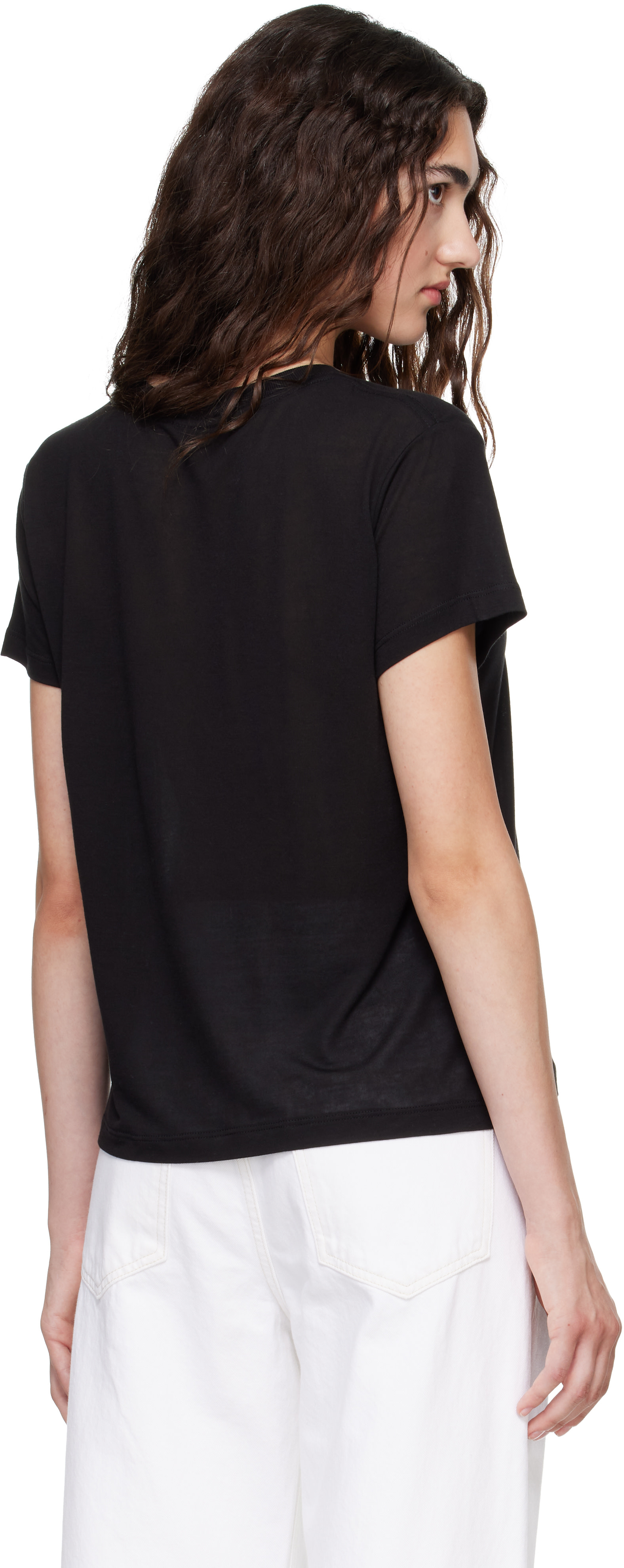 AGOLDE - T-shirt long Adine noir