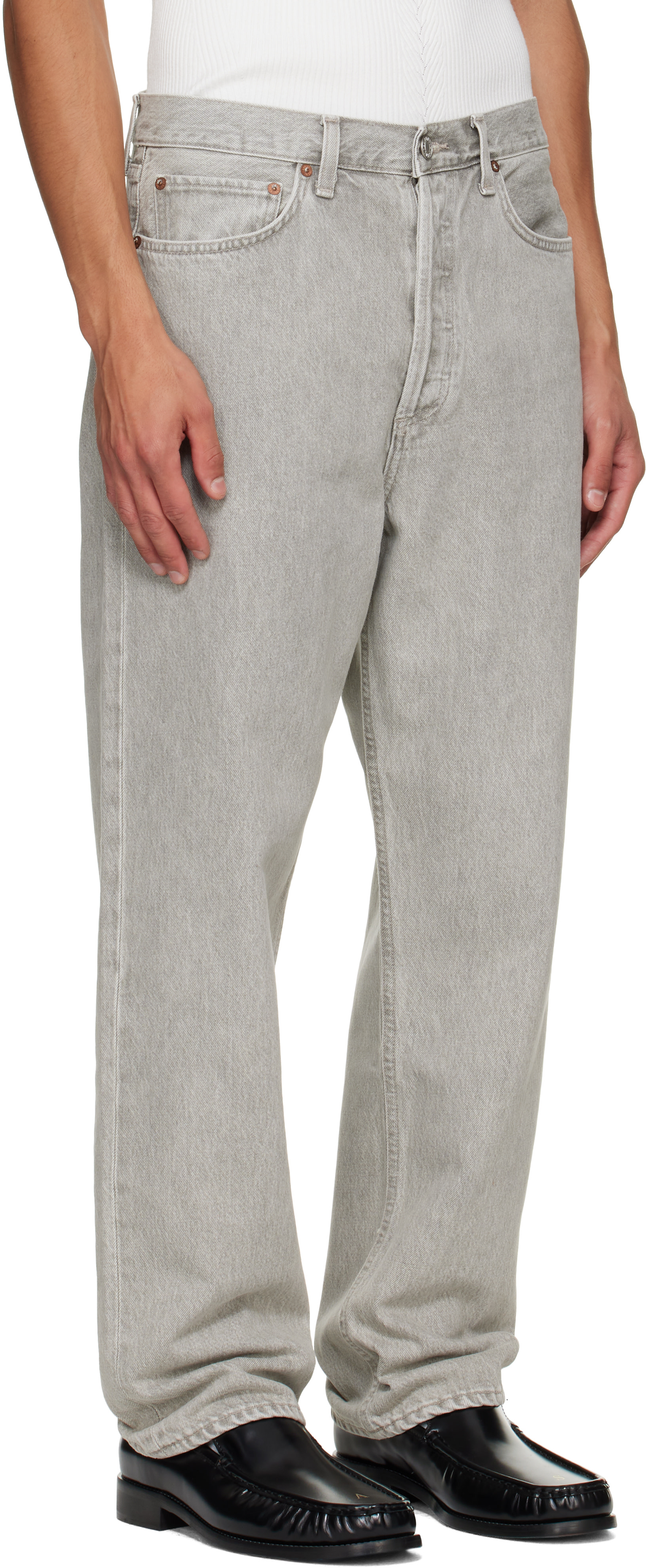 AGOLDE - Jean 90's gris