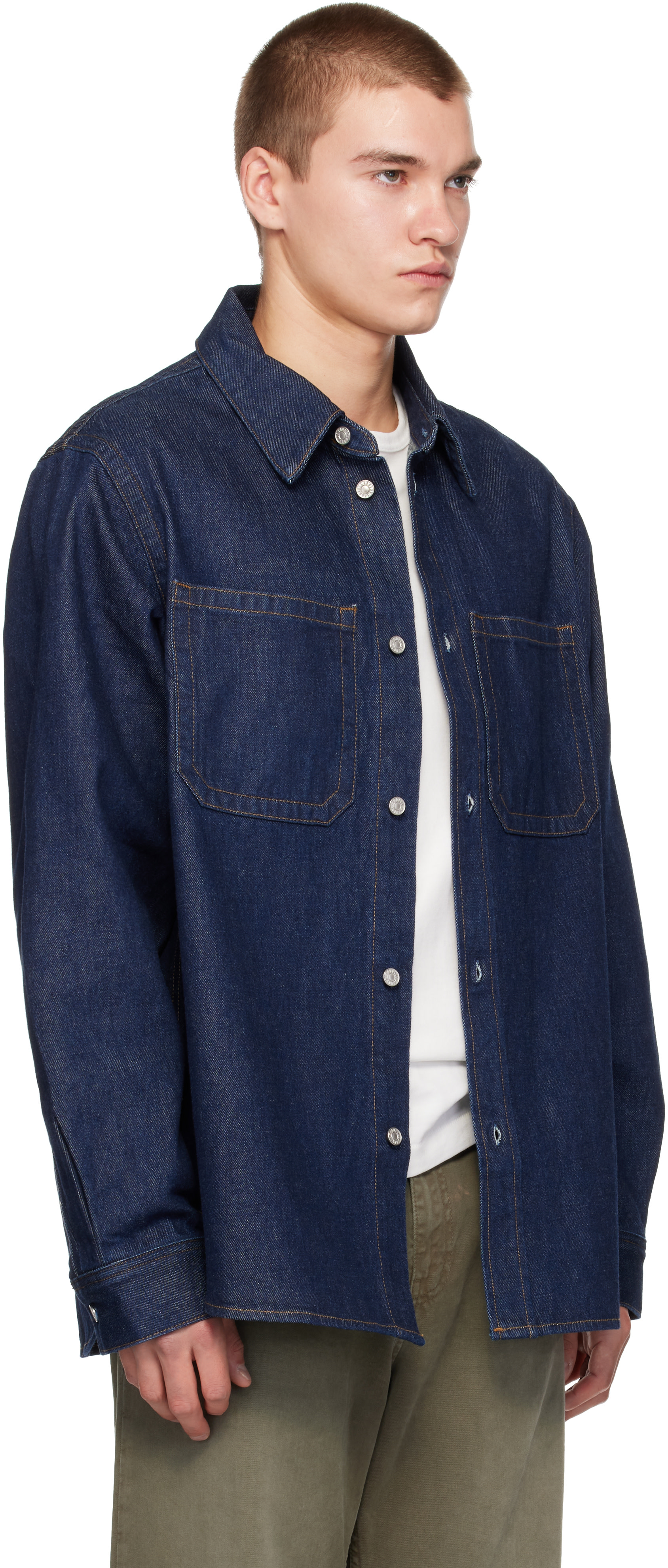 AGOLDE - Navy Craven Shirt