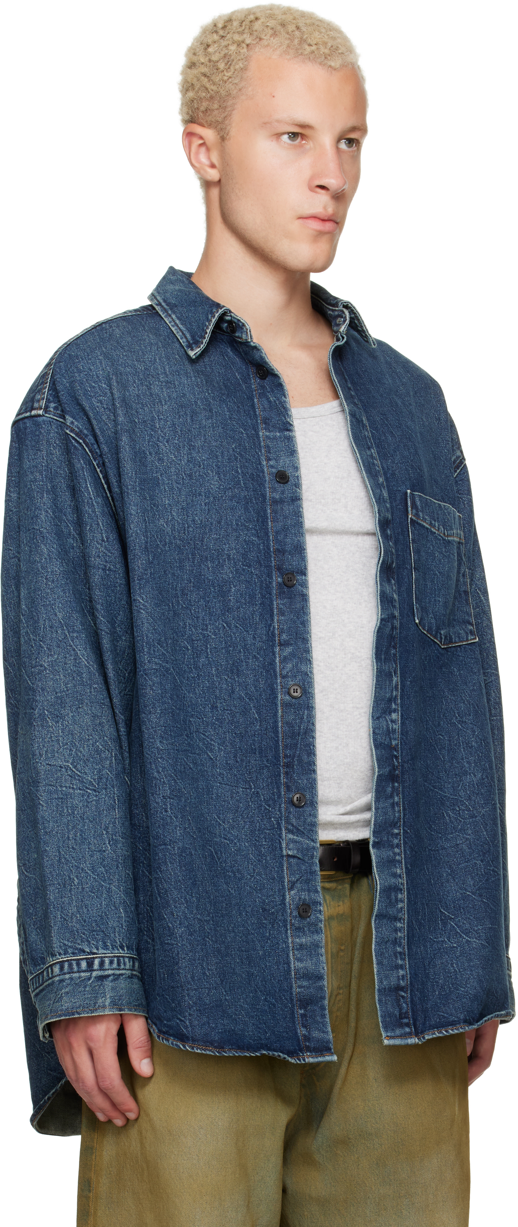 AGOLDE - Navy Boyle Denim Shirt