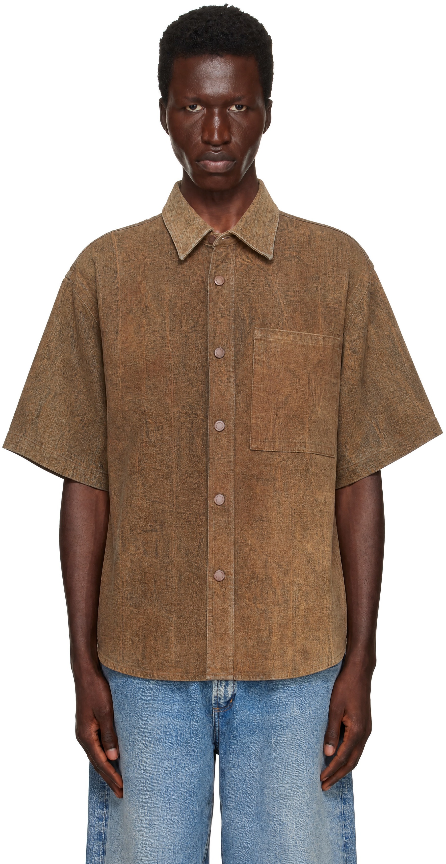 AGOLDE - Tan Watson Denim Shirt