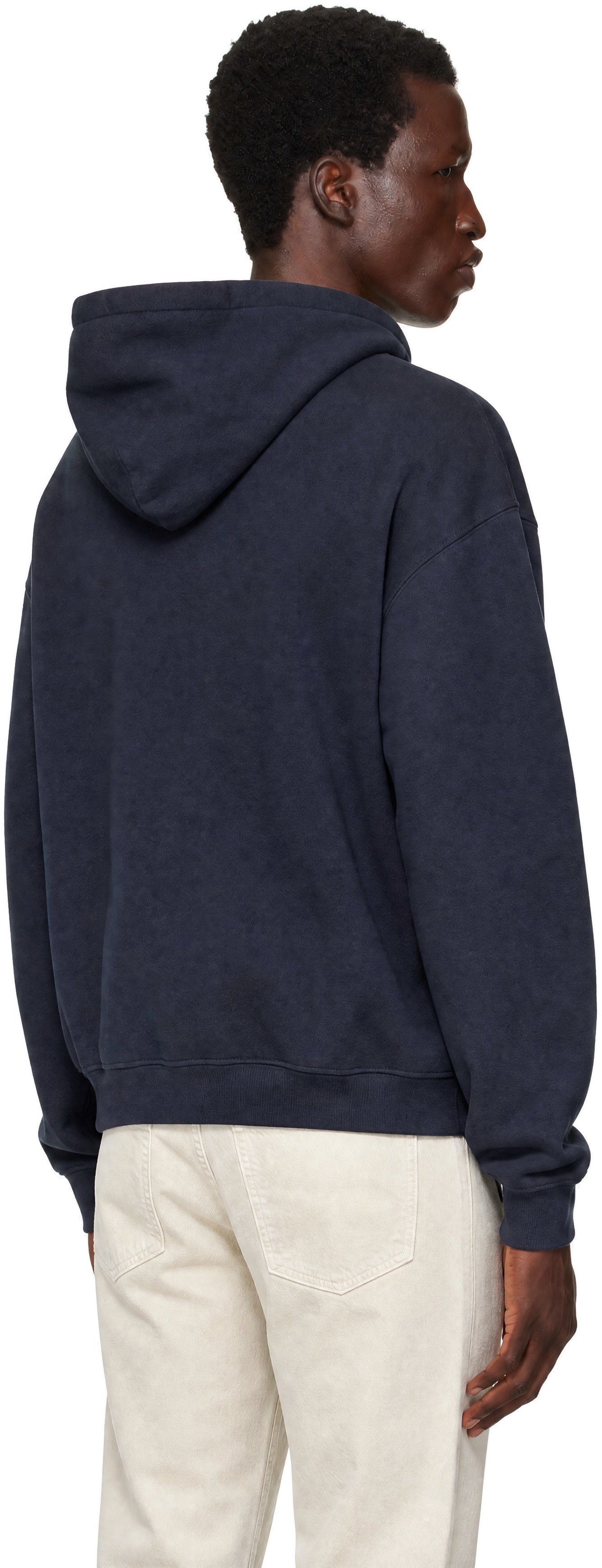 AGOLDE - Pull à capuche Boyce bleu marine
