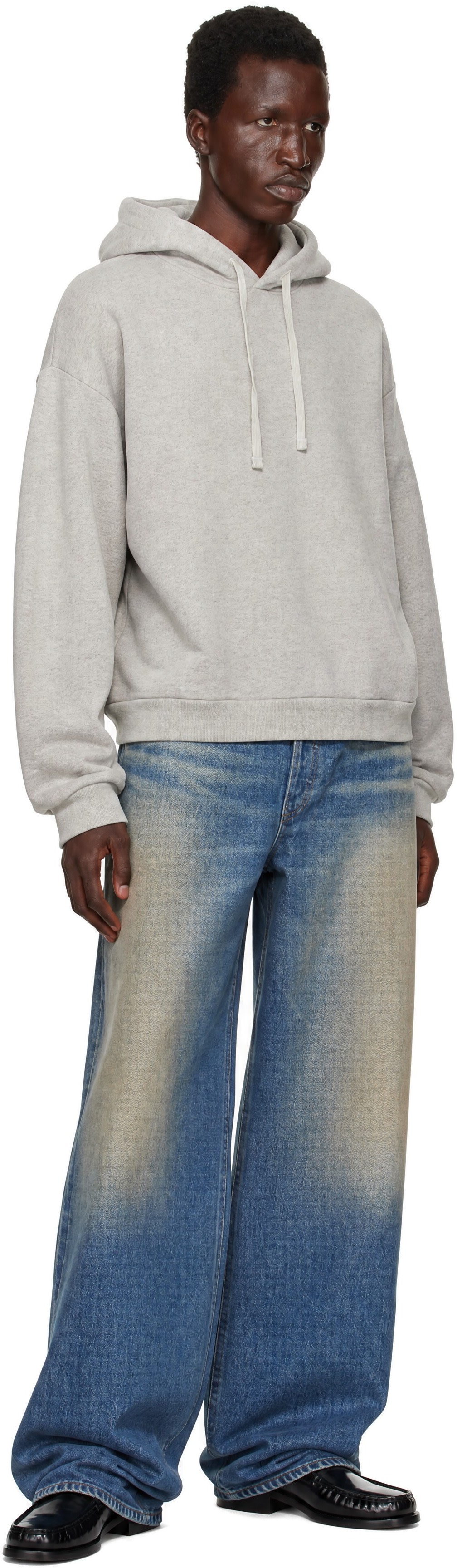AGOLDE - Pull à capuche Salford gris