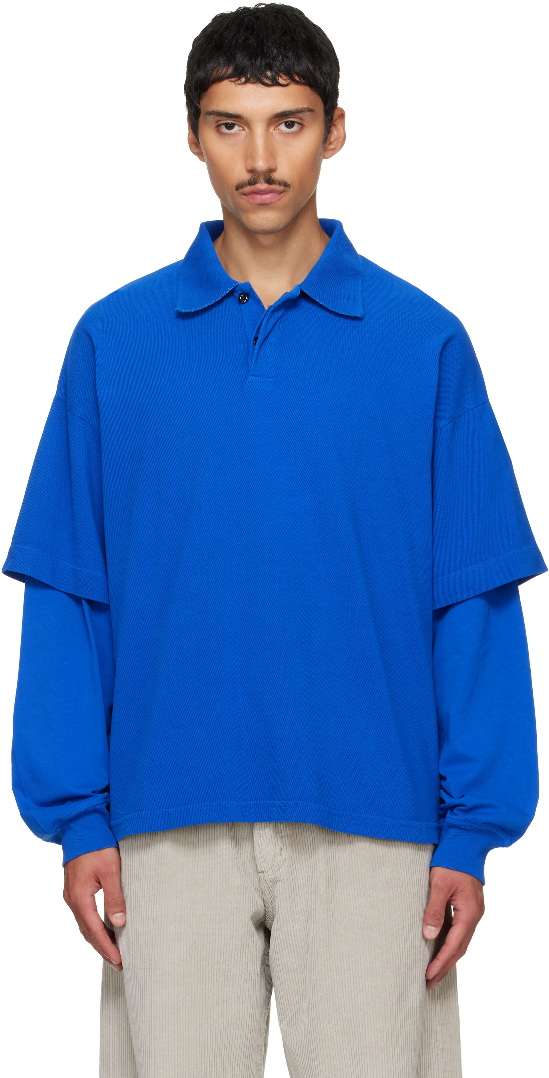 AGOLDE - ブルー Curren Double Sleeve ポロシャツ