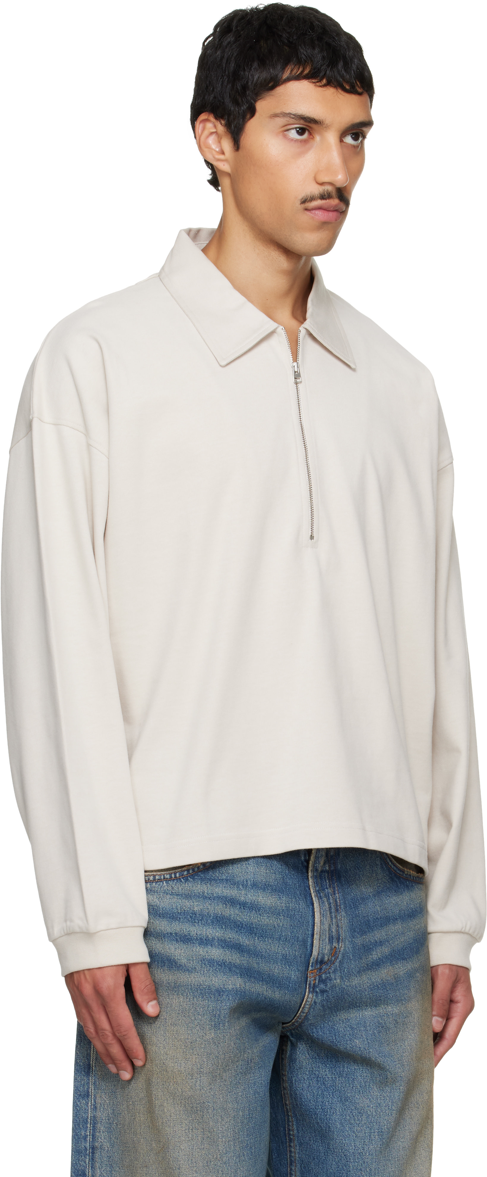 AGOLDE - Beige Darius Polo