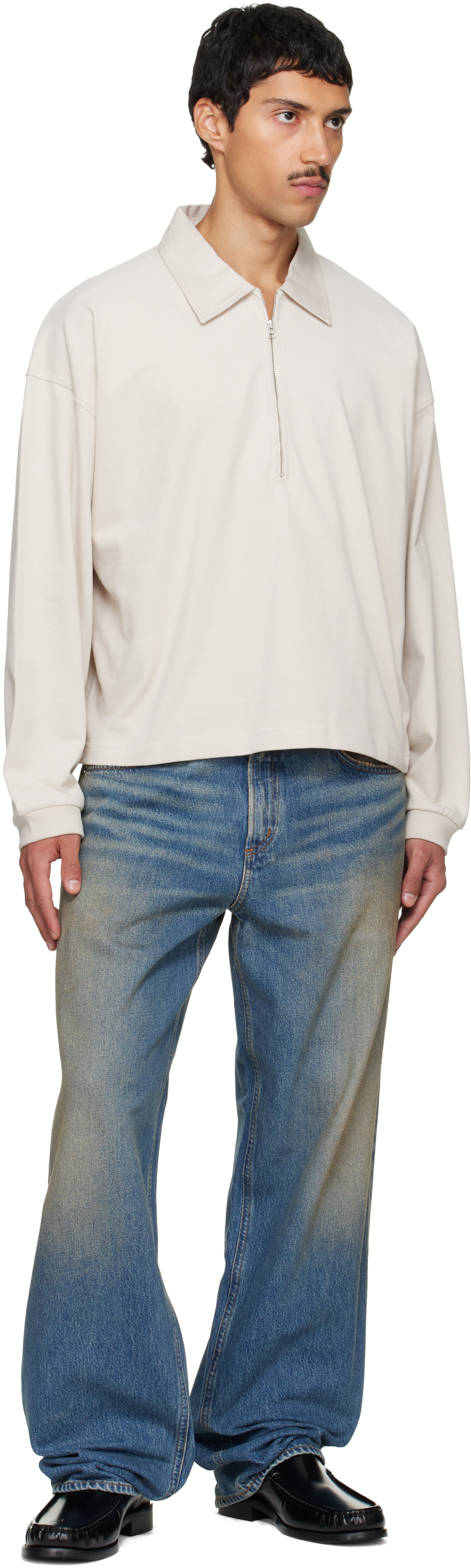 AGOLDE - Beige Darius Polo