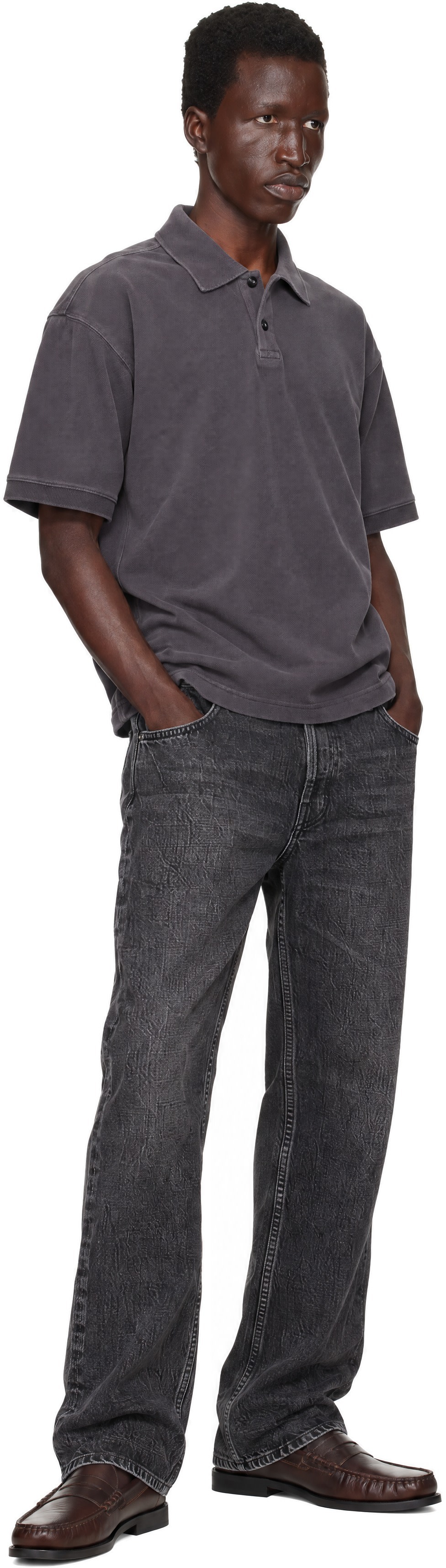 AGOLDE - Polo Curren gris