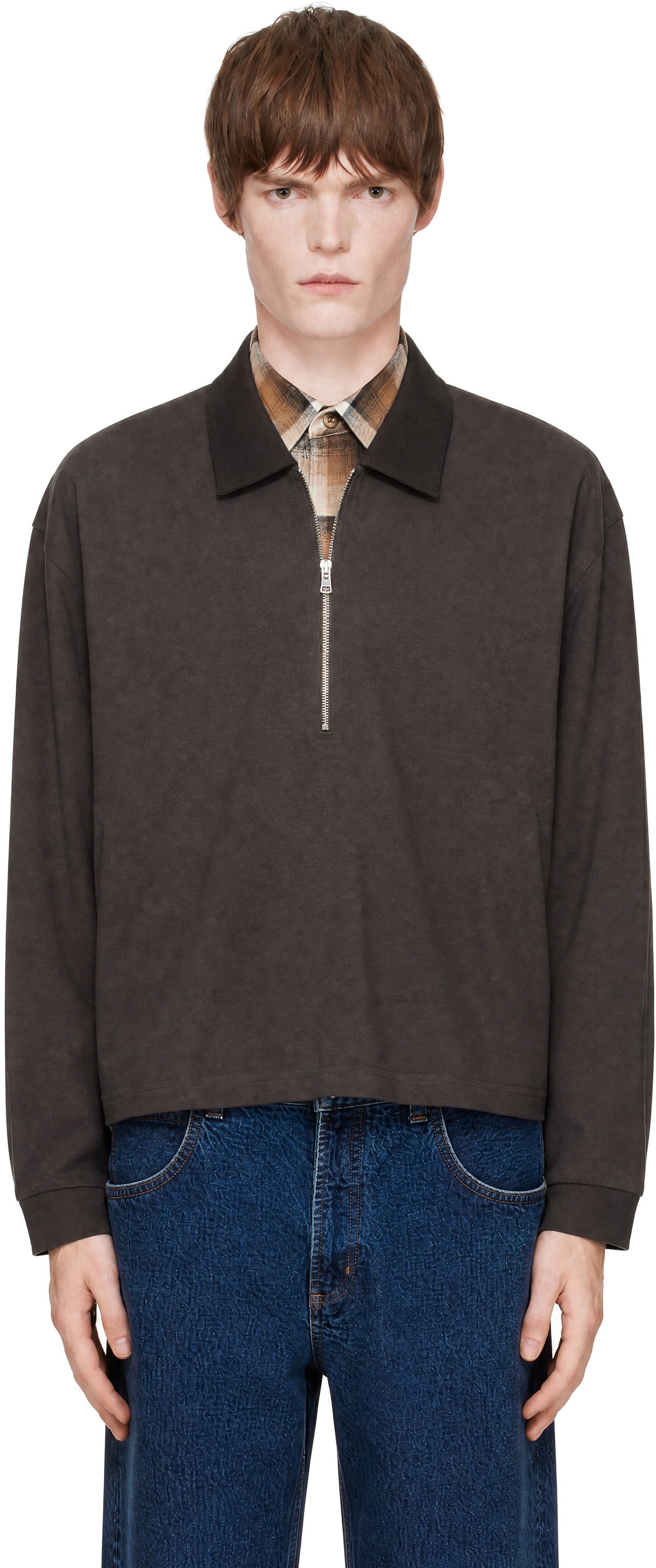 AGOLDE - Brown Darius Polo
