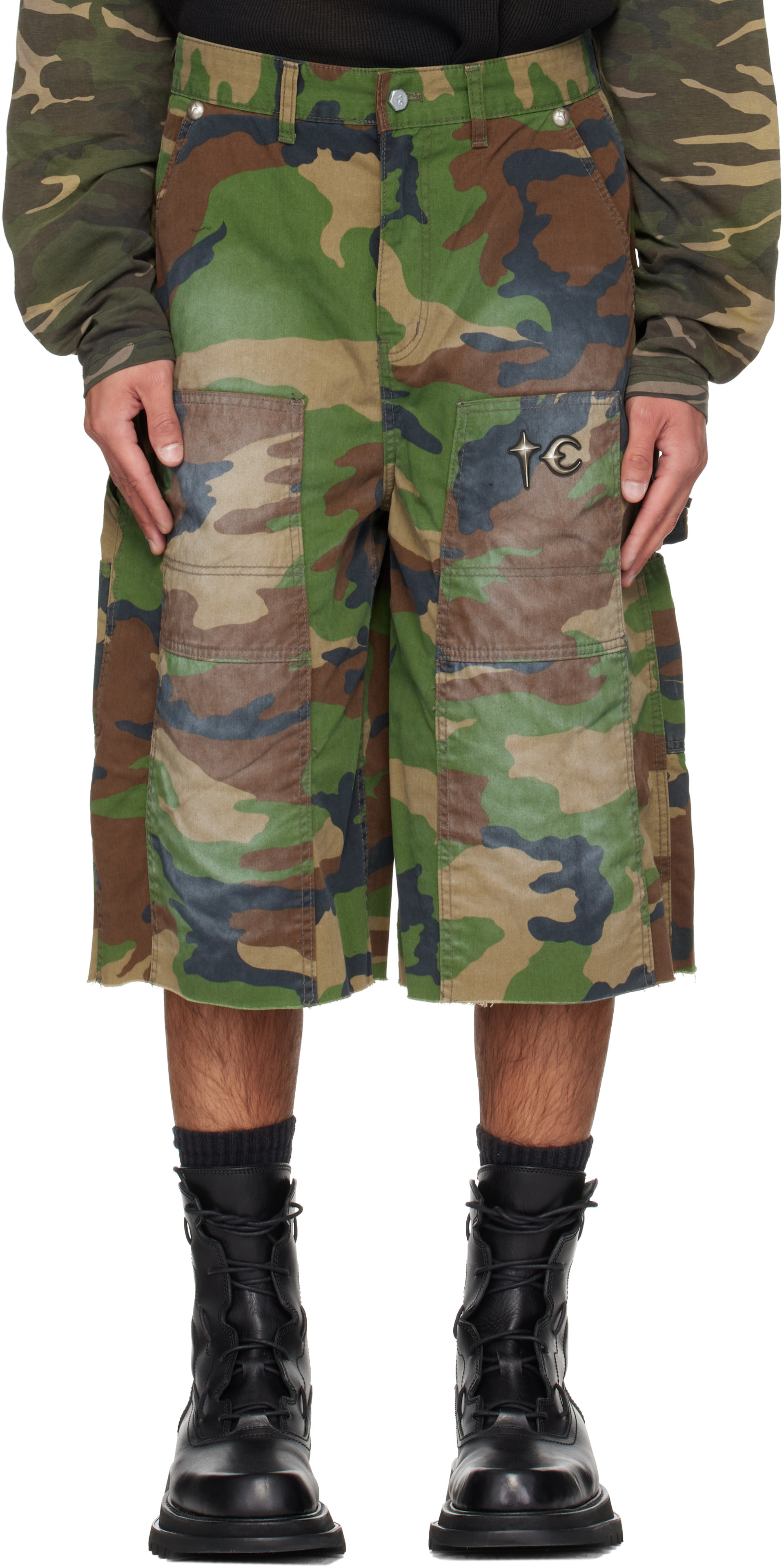 Thug Club: カーキ TC Tainted Camo ショートパンツ | SSENSE 日本