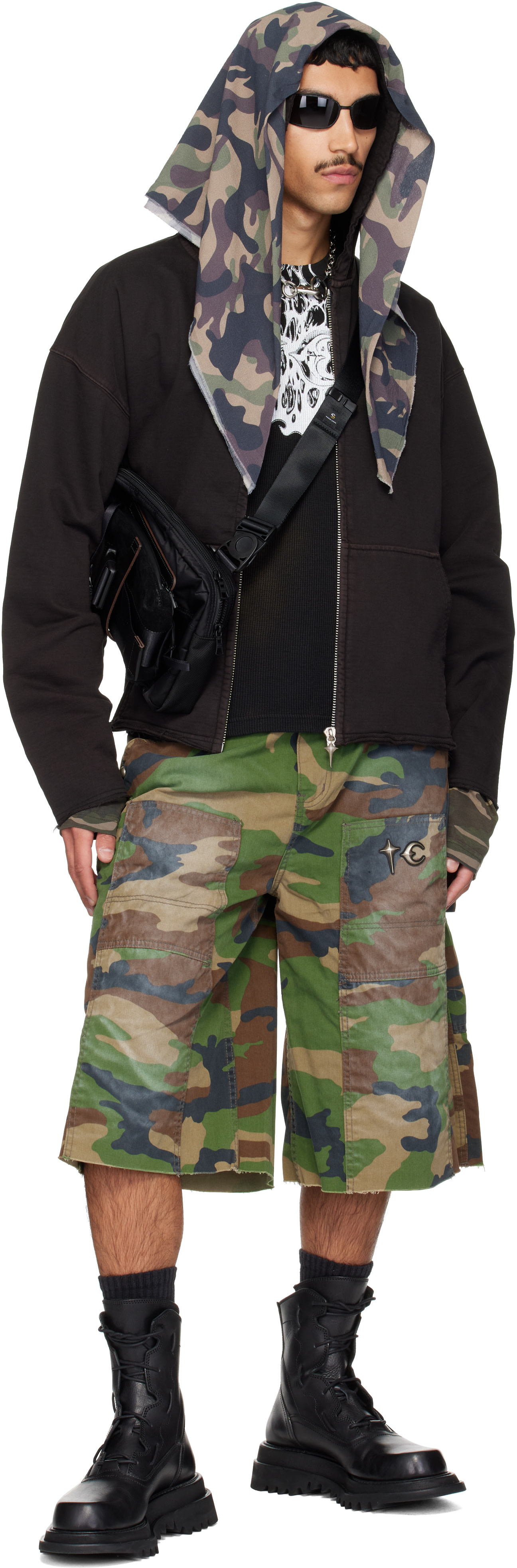Thug Club: カーキ TC Tainted Camo ショートパンツ | SSENSE 日本