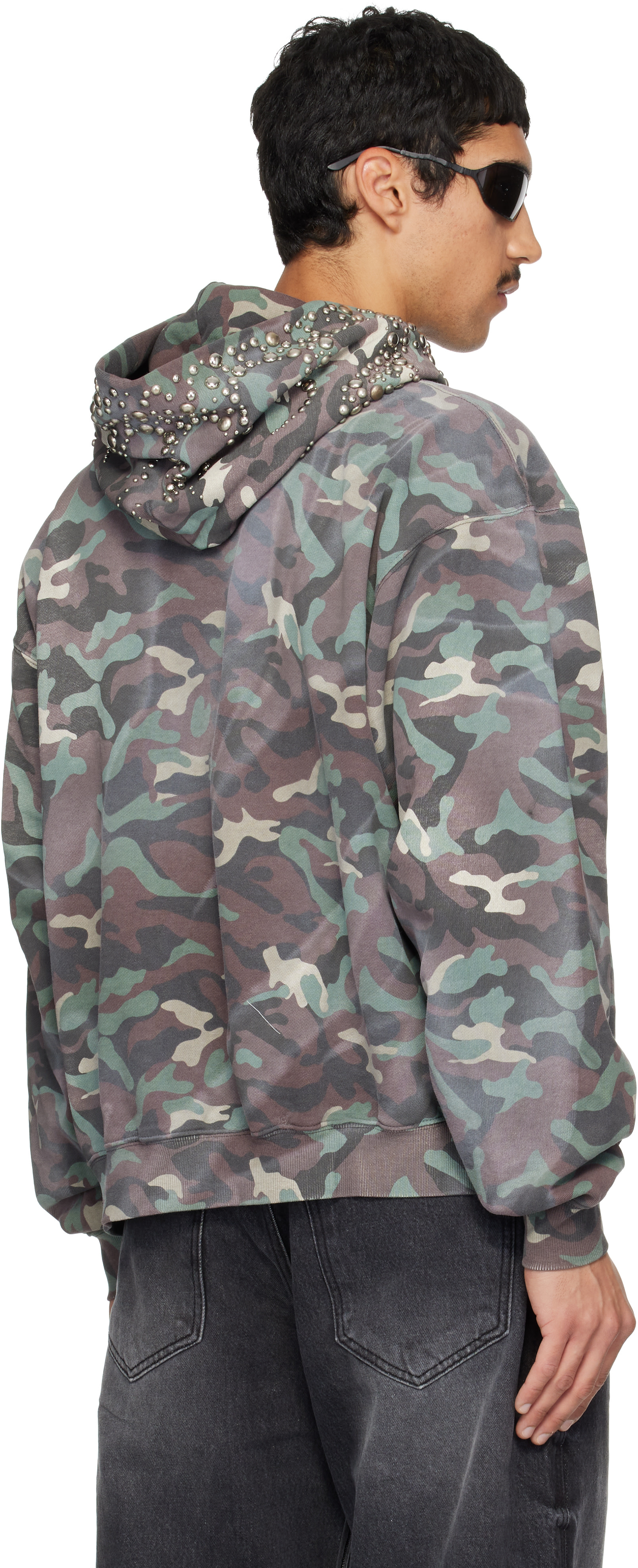Thug Club - Pull à capuche gris à image