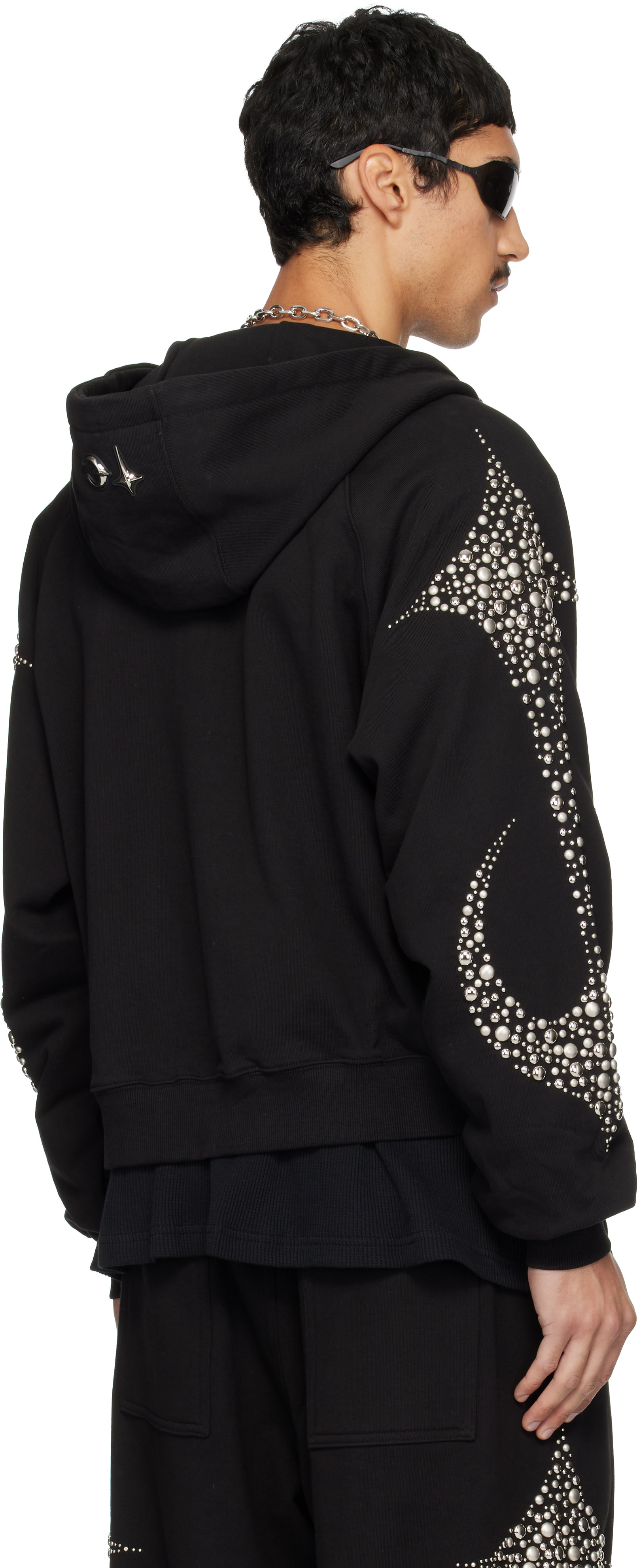 Thug Club: Black Iron Steel Focus Zip-Up Hoodie | SSENSE