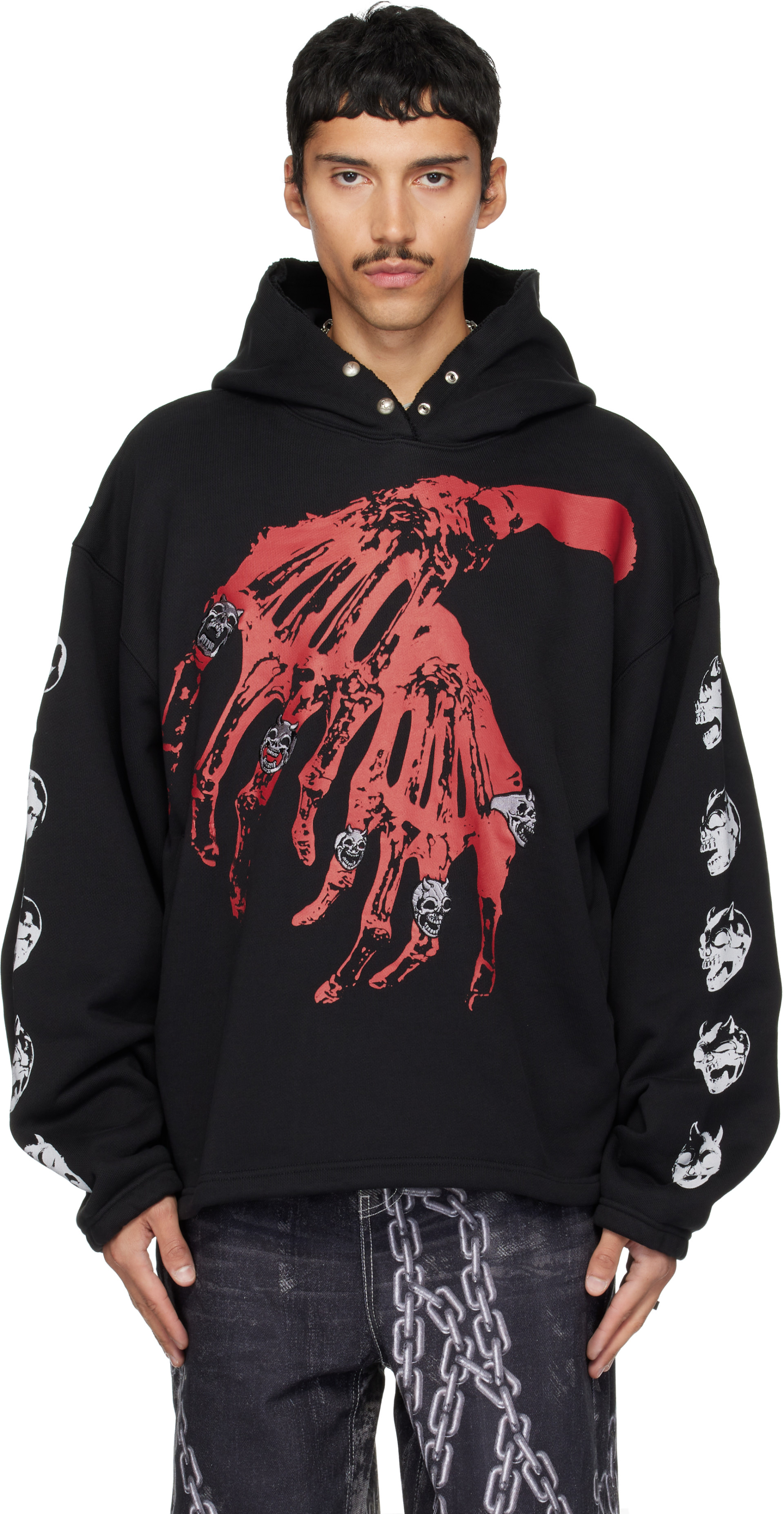 Thug Club - Pull à capuche noir à logo