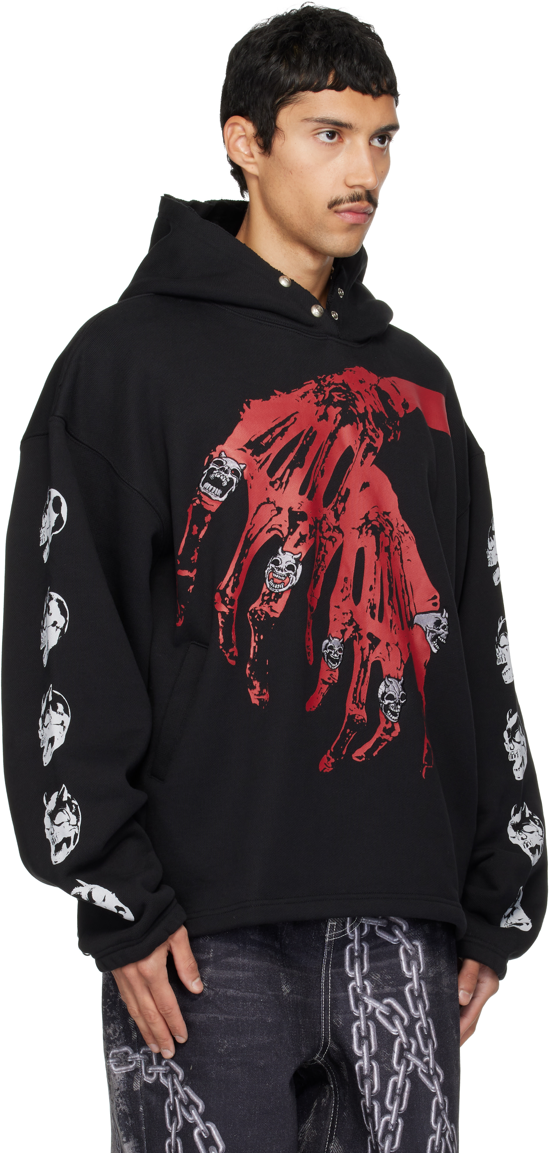 Thug Club - Pull à capuche noir à logo