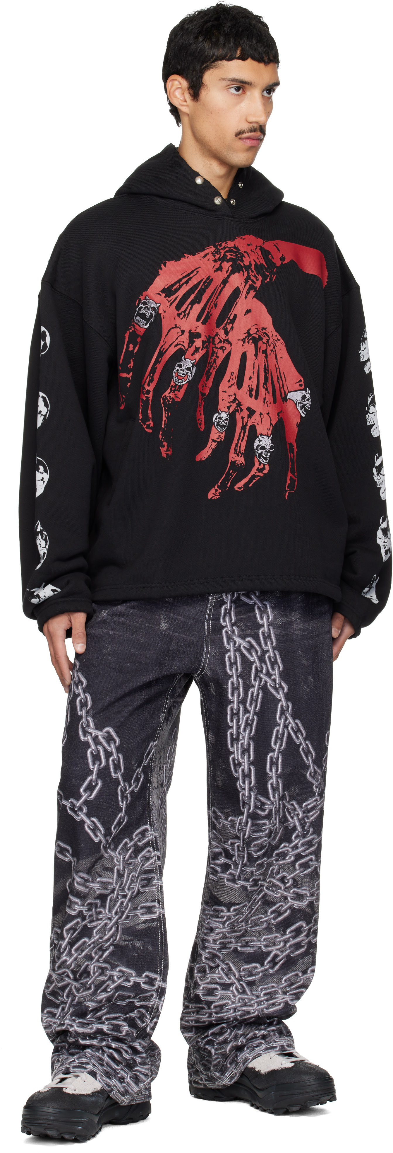 Thug Club - Pull à capuche noir à logo