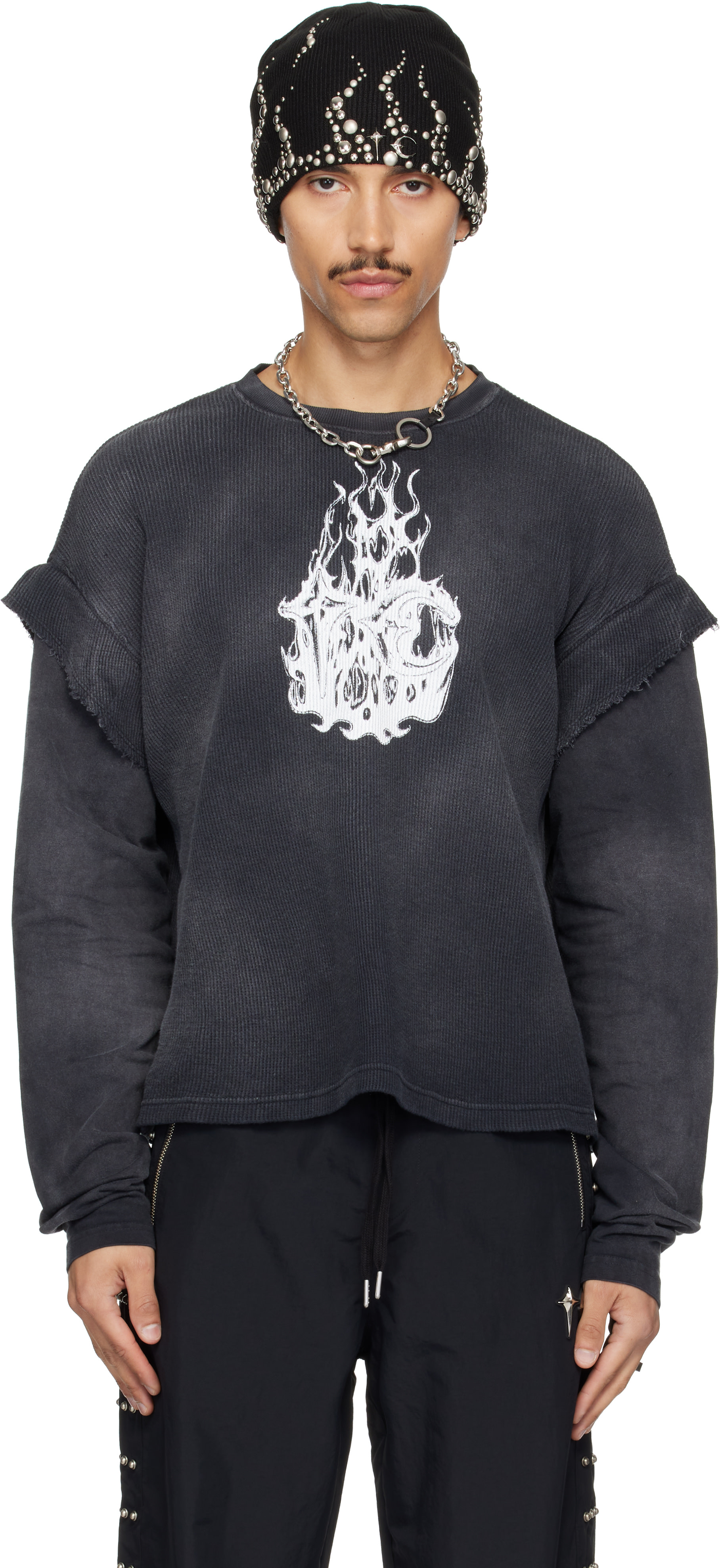 Thug Club: ブラック TC Hellfire レイヤード Tシャツ | SSENSE 日本