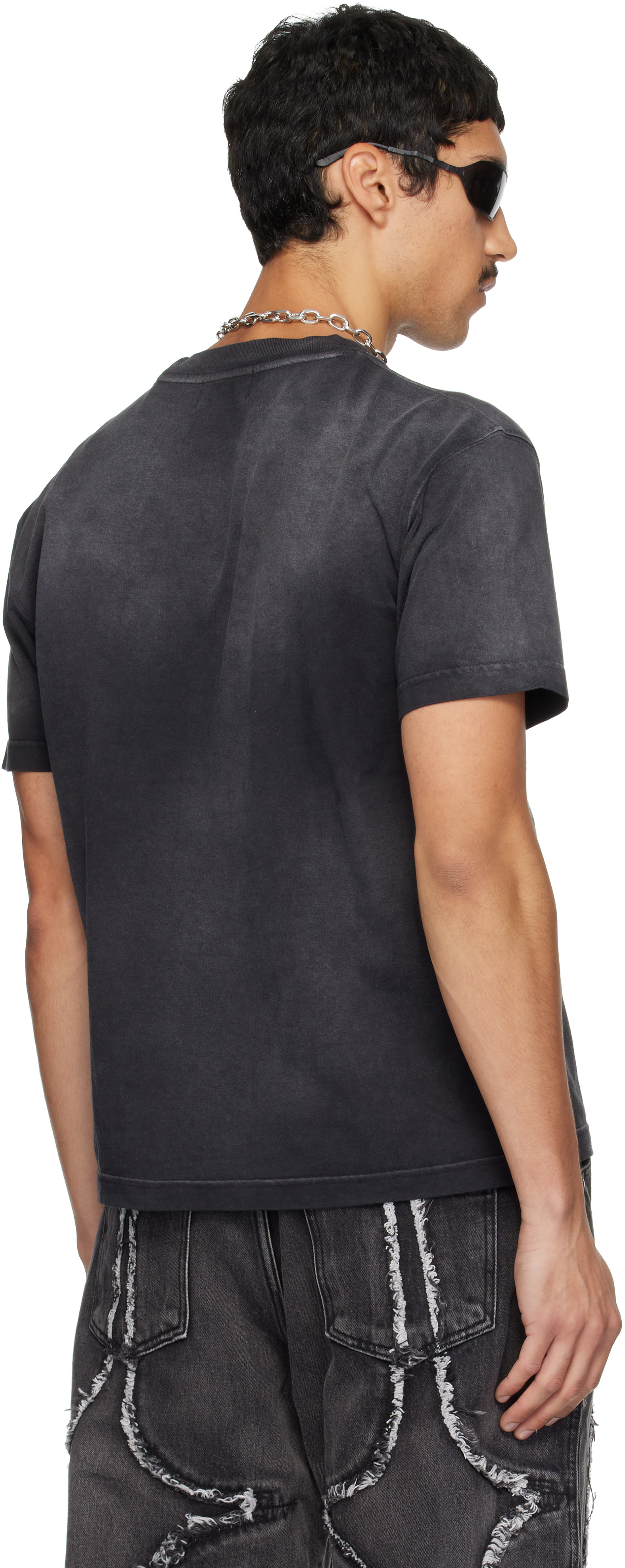 Thug Club: ブラック Three Riding Skull Dirt Tシャツ | SSENSE 日本
