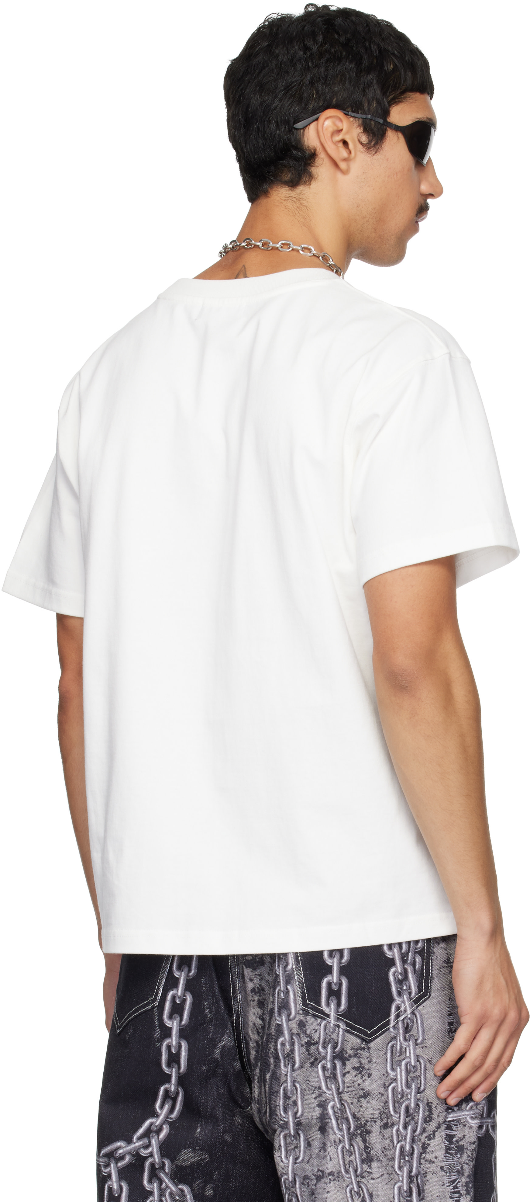Thug Club: ホワイト TC Bone Cross Tシャツ | SSENSE 日本