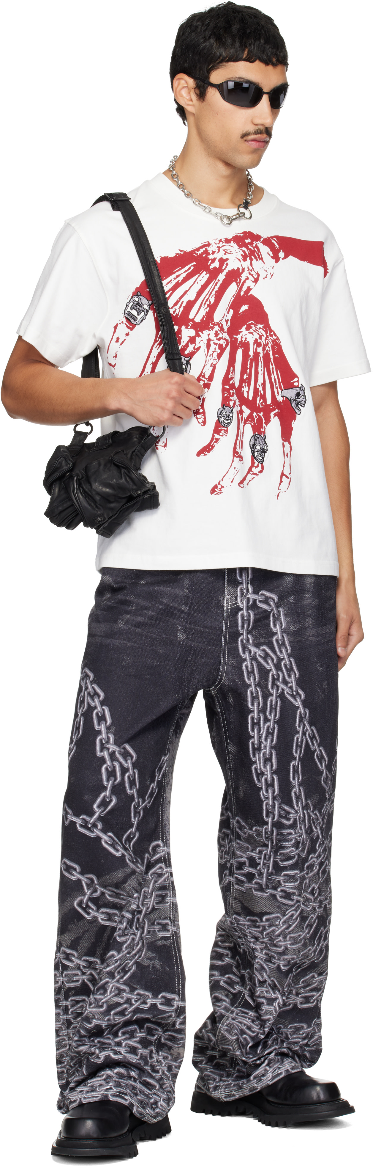 Thug Club: White TC Bone Cross T-shirt | SSENSE