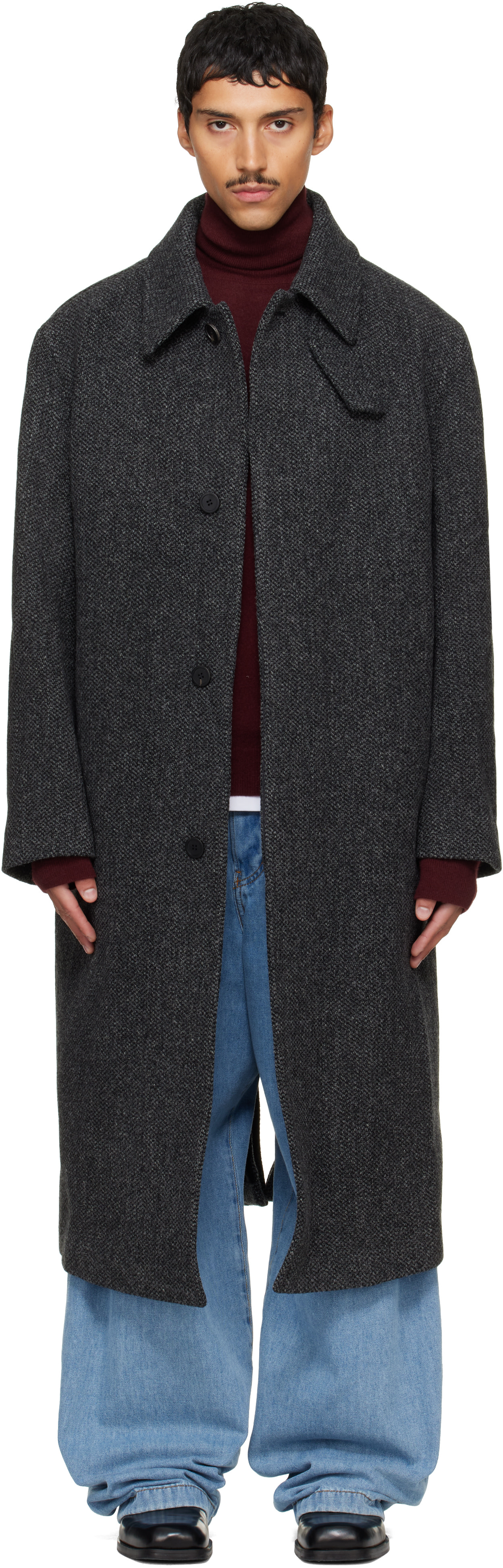 Solid Homme - Gray Tweed Coat