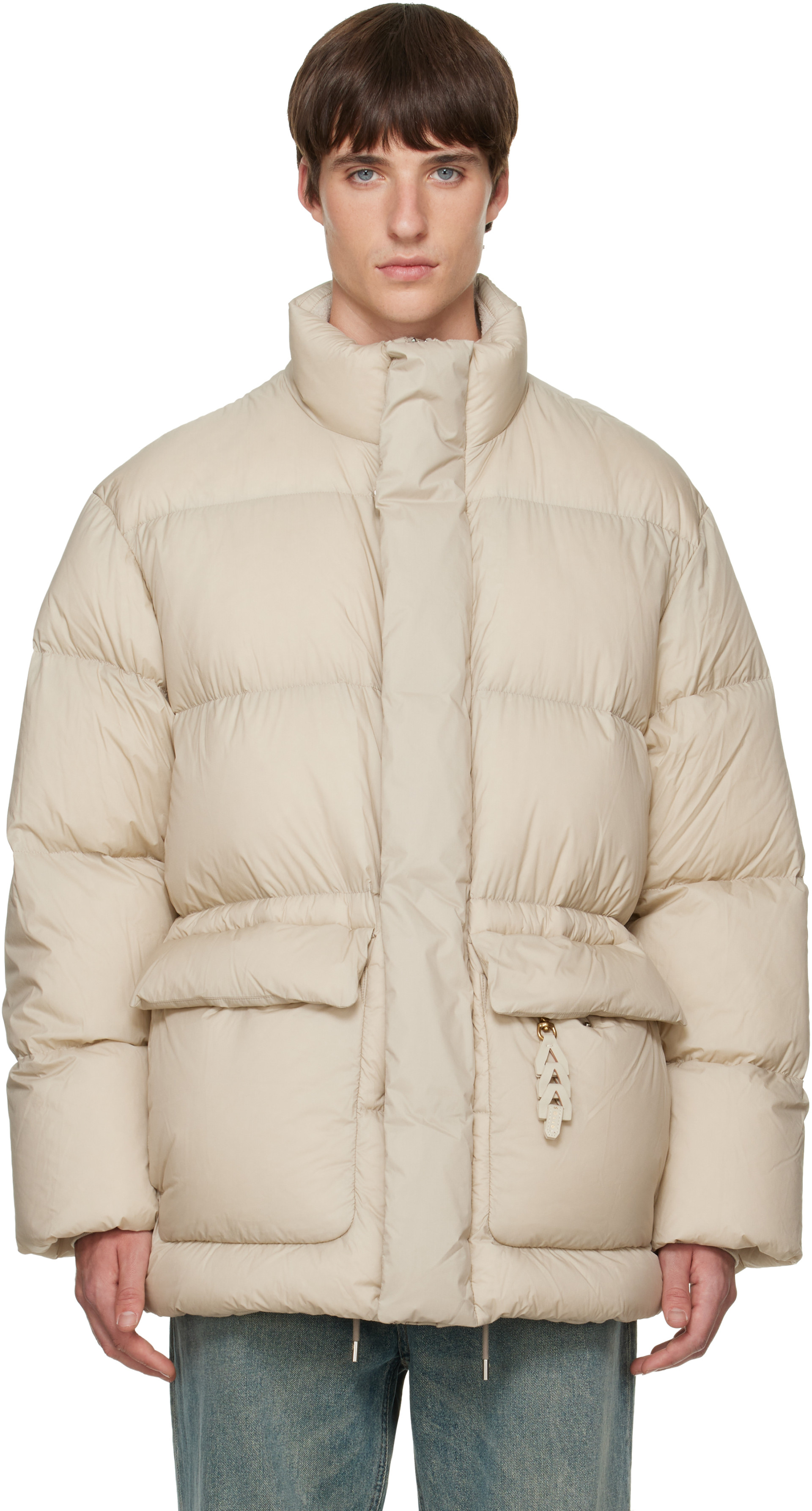 Solid Homme - Beige Quilted Down Jacket