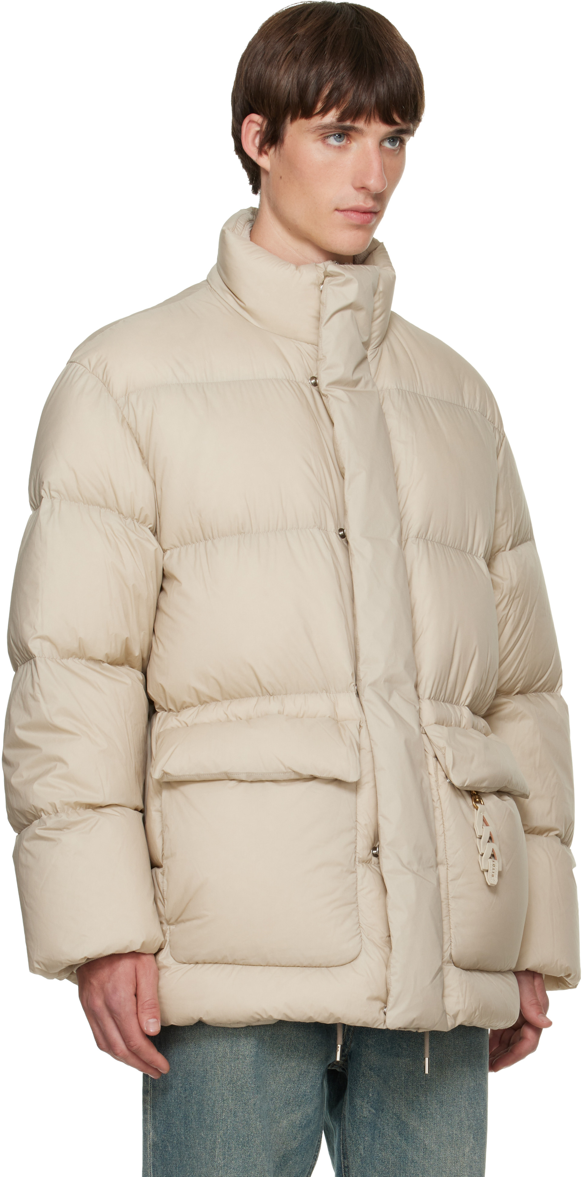 Solid Homme - Beige Quilted Down Jacket