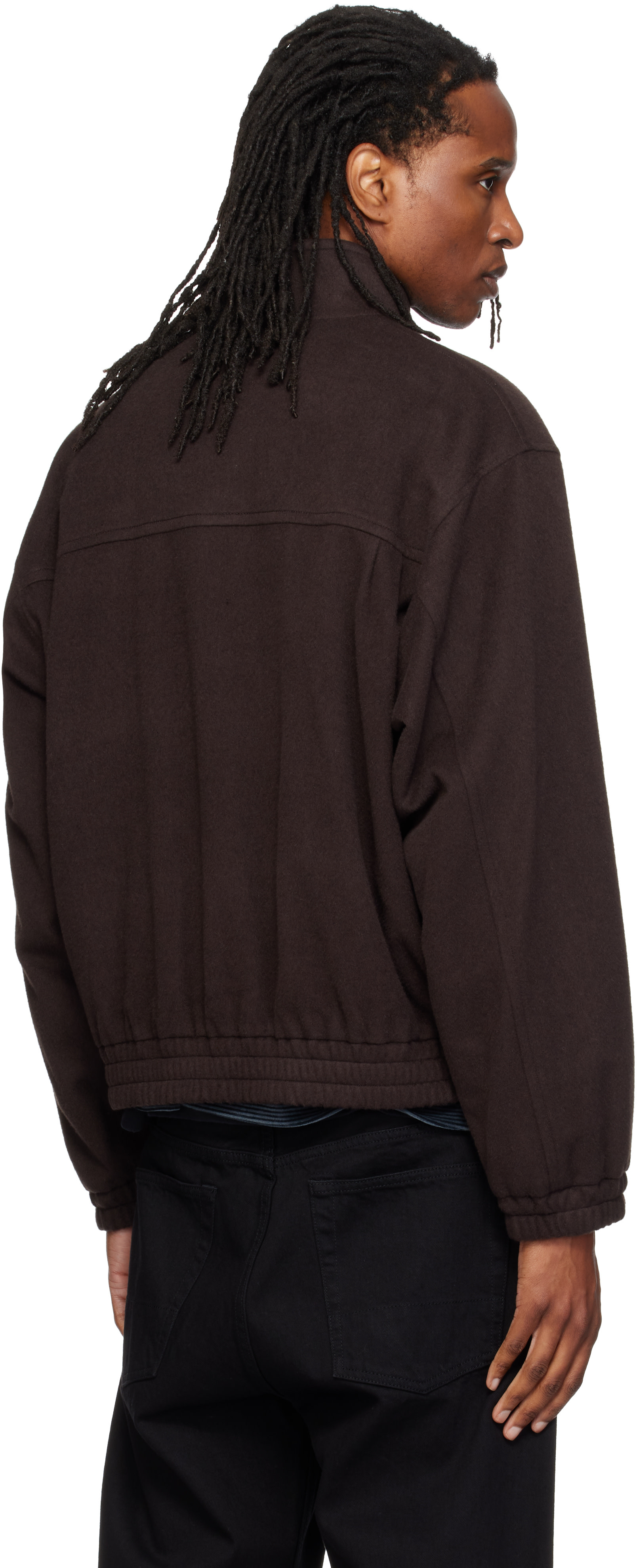 Solid Homme - Brown High-Neck Jacket