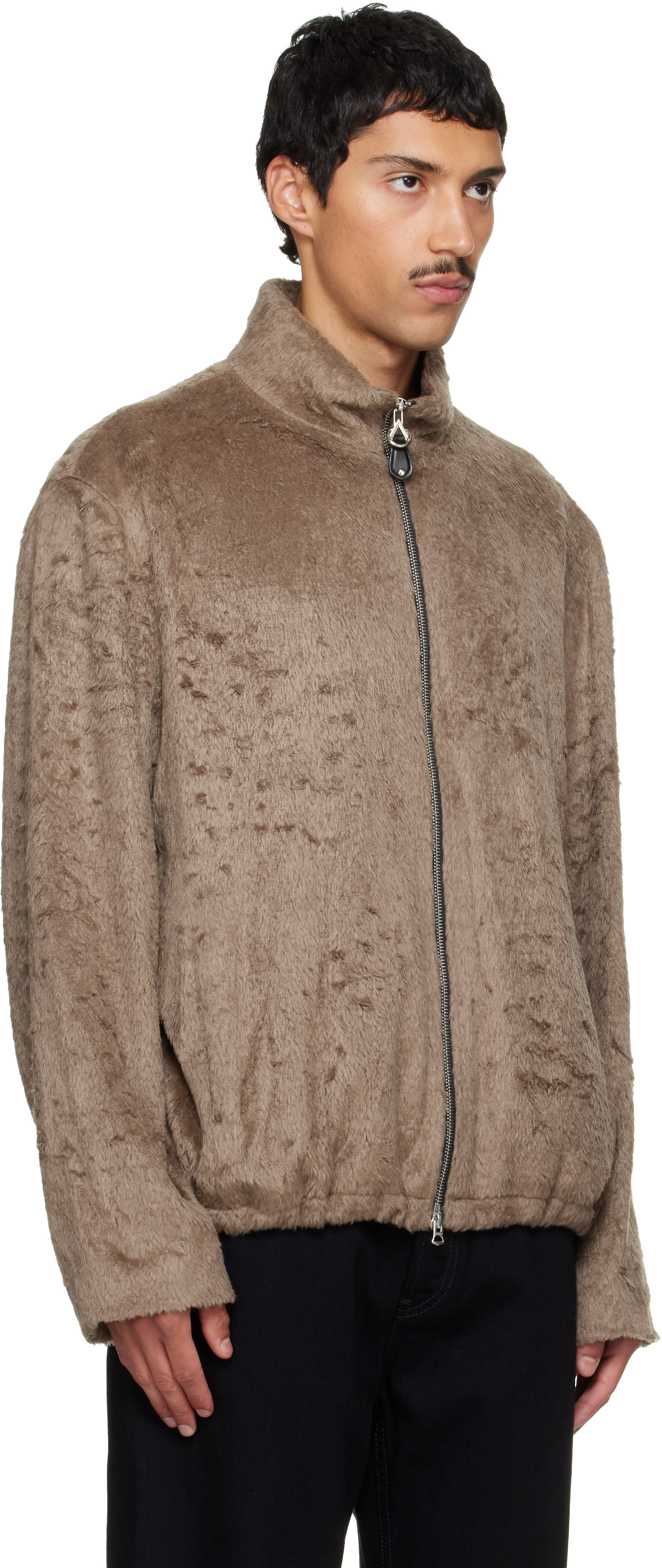Solid Homme - Brown Faux-Fur Jacket