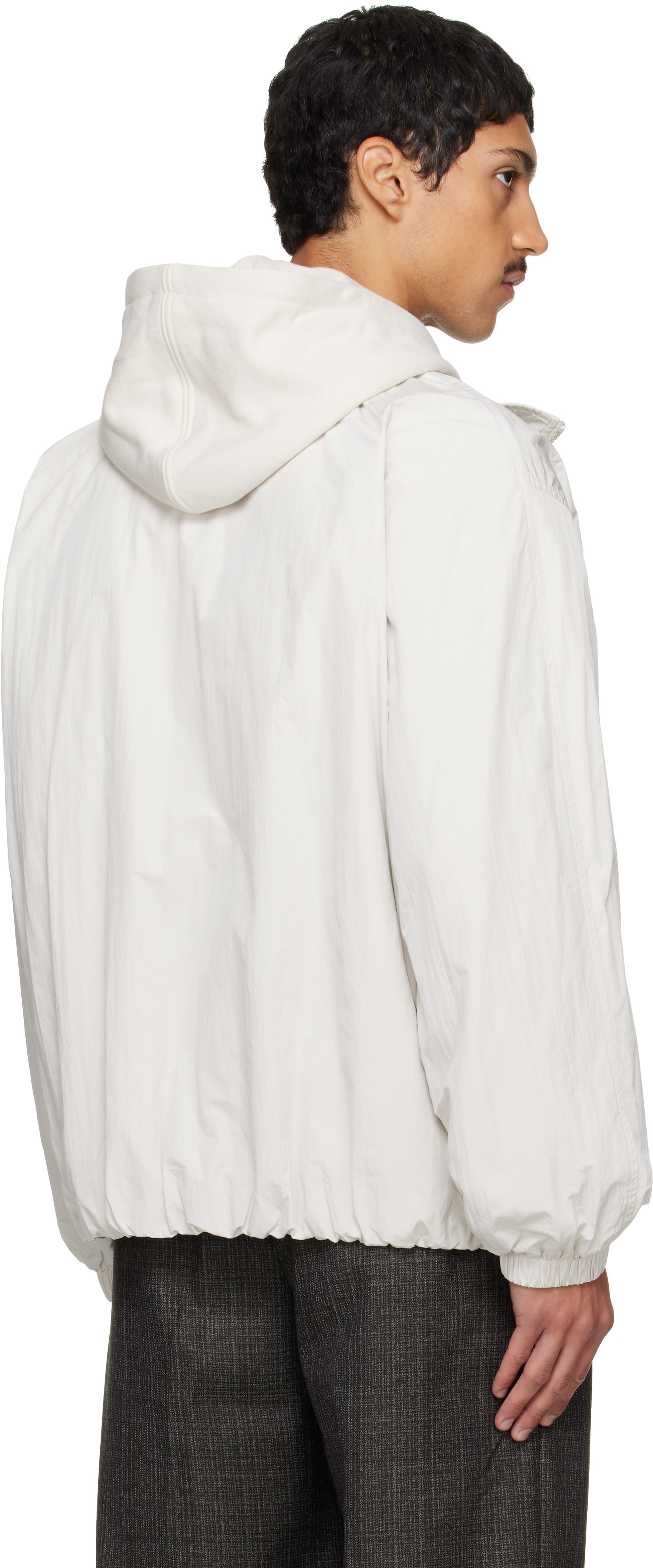 Solid Homme - Off-White Layered Taffeta Jacket